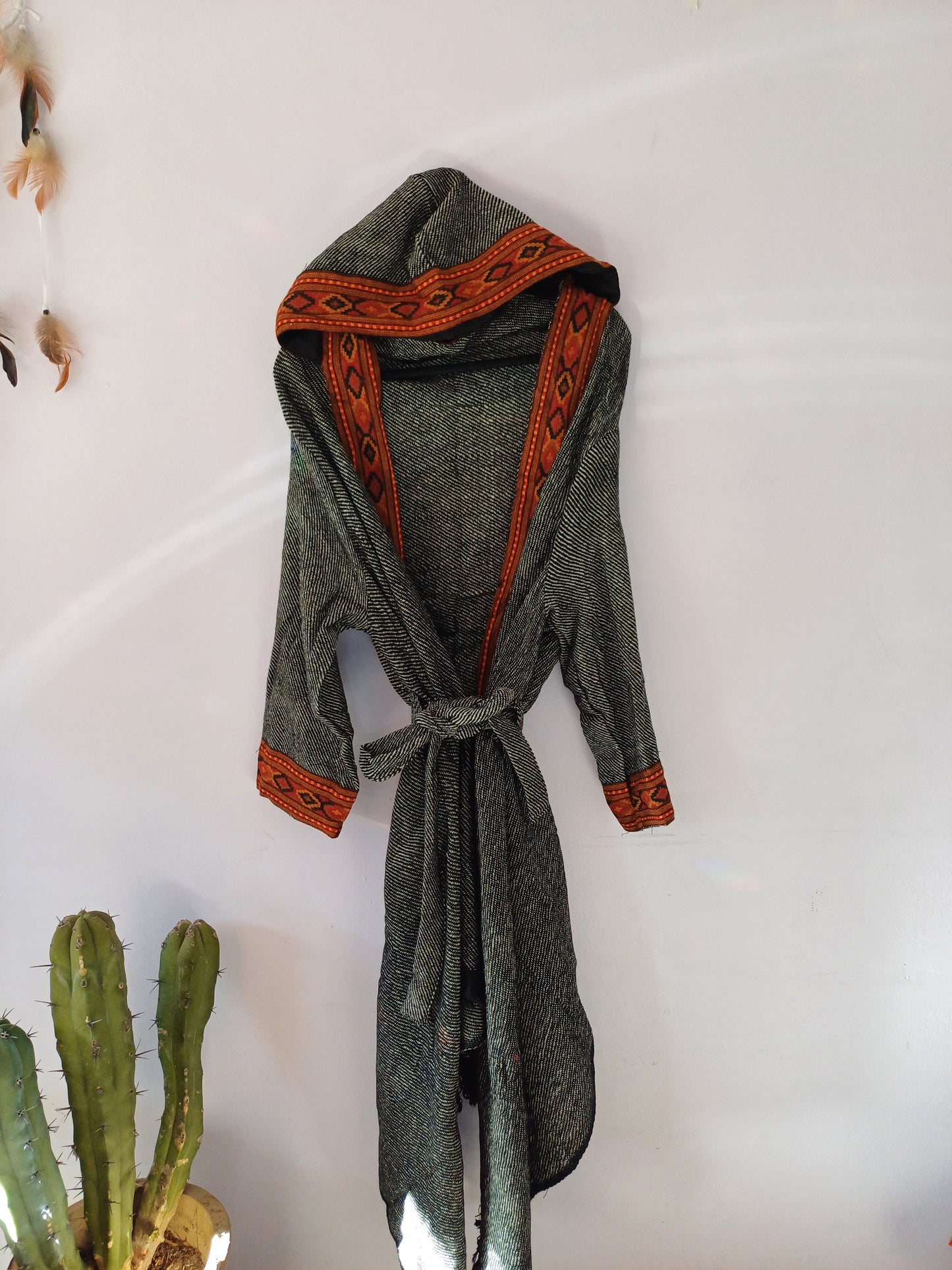 Camel Wool Blanket Coat ( Charcoal )