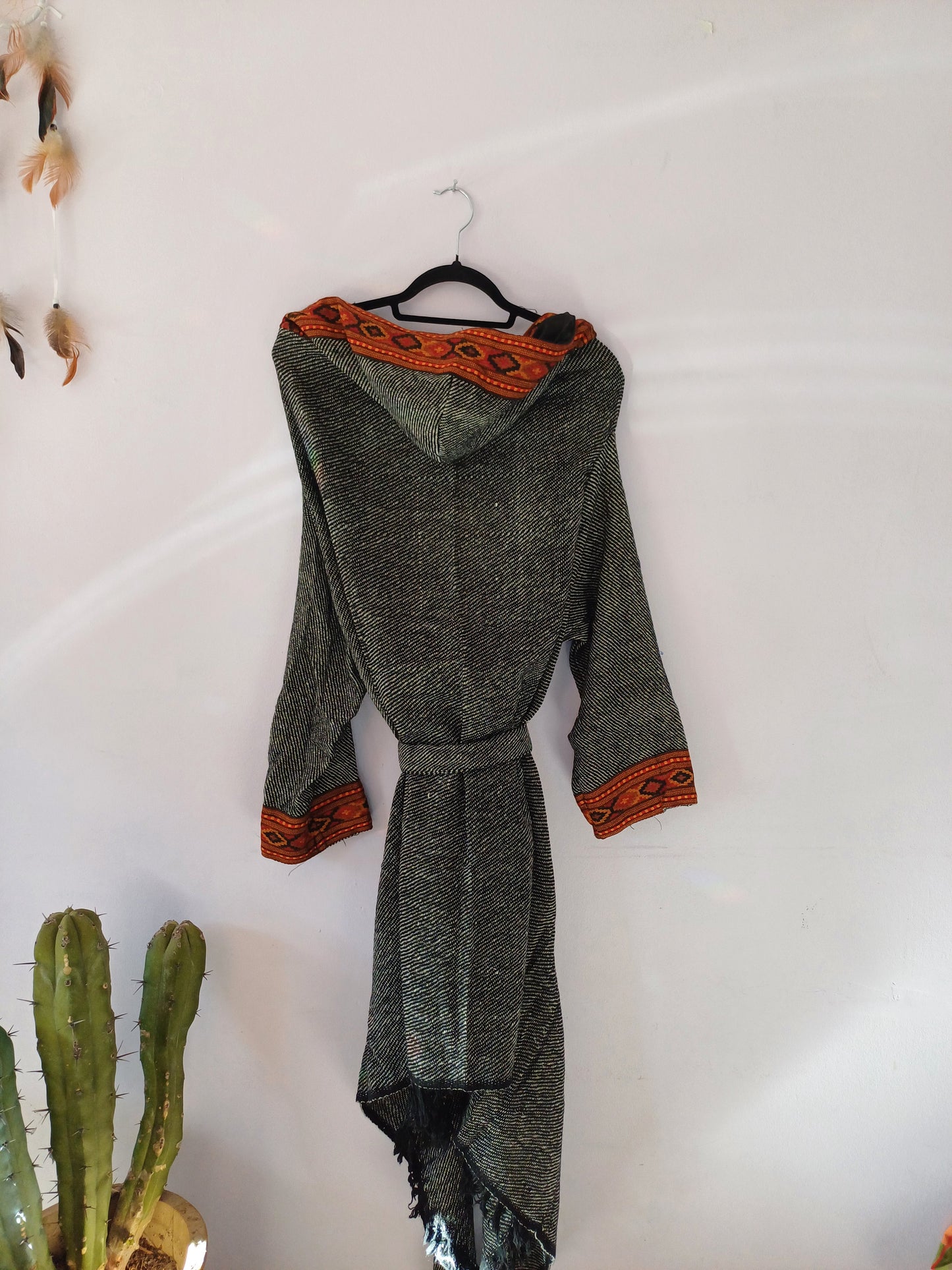 Camel Wool Blanket Coat ( Charcoal )