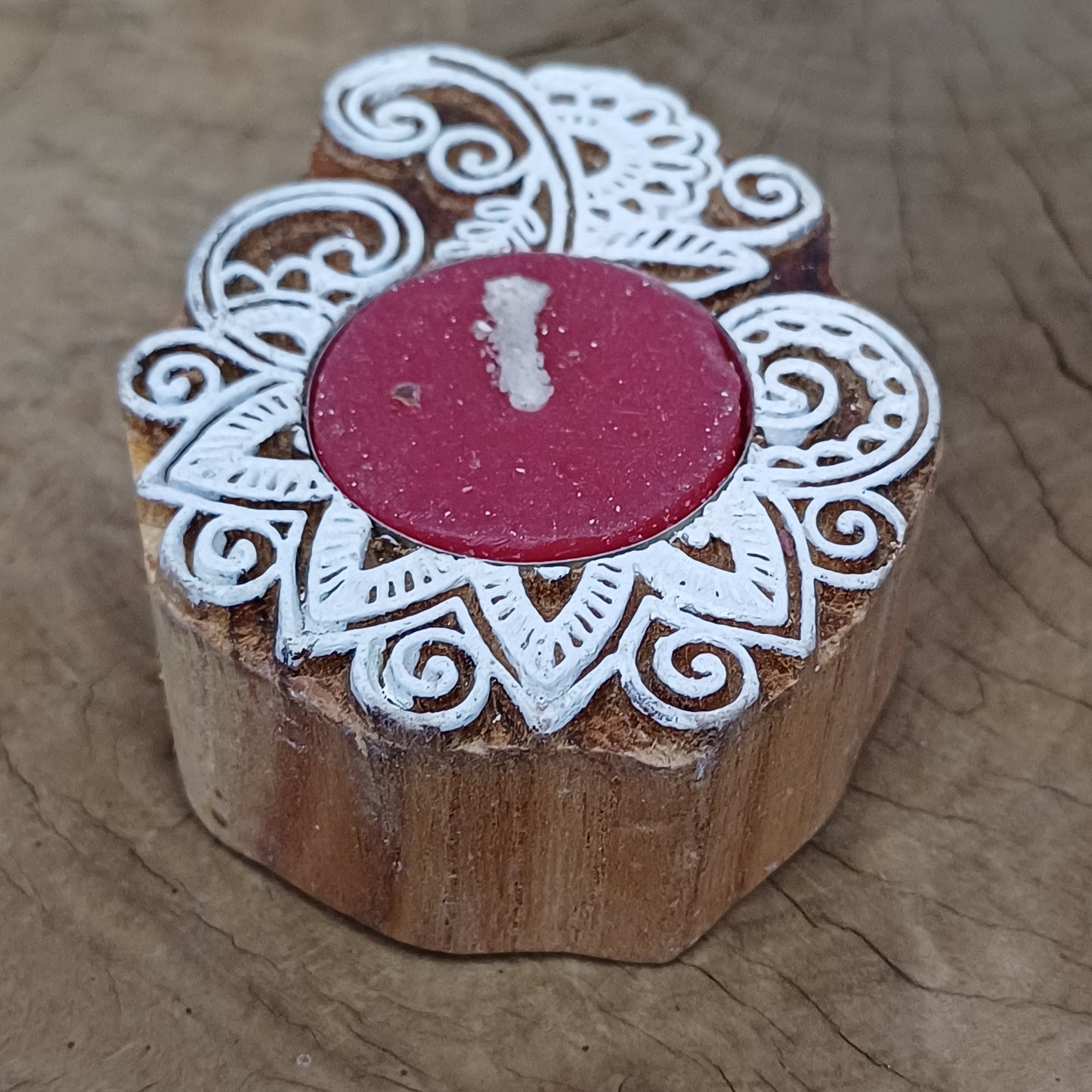 Ruby Paisley Candle Stamp