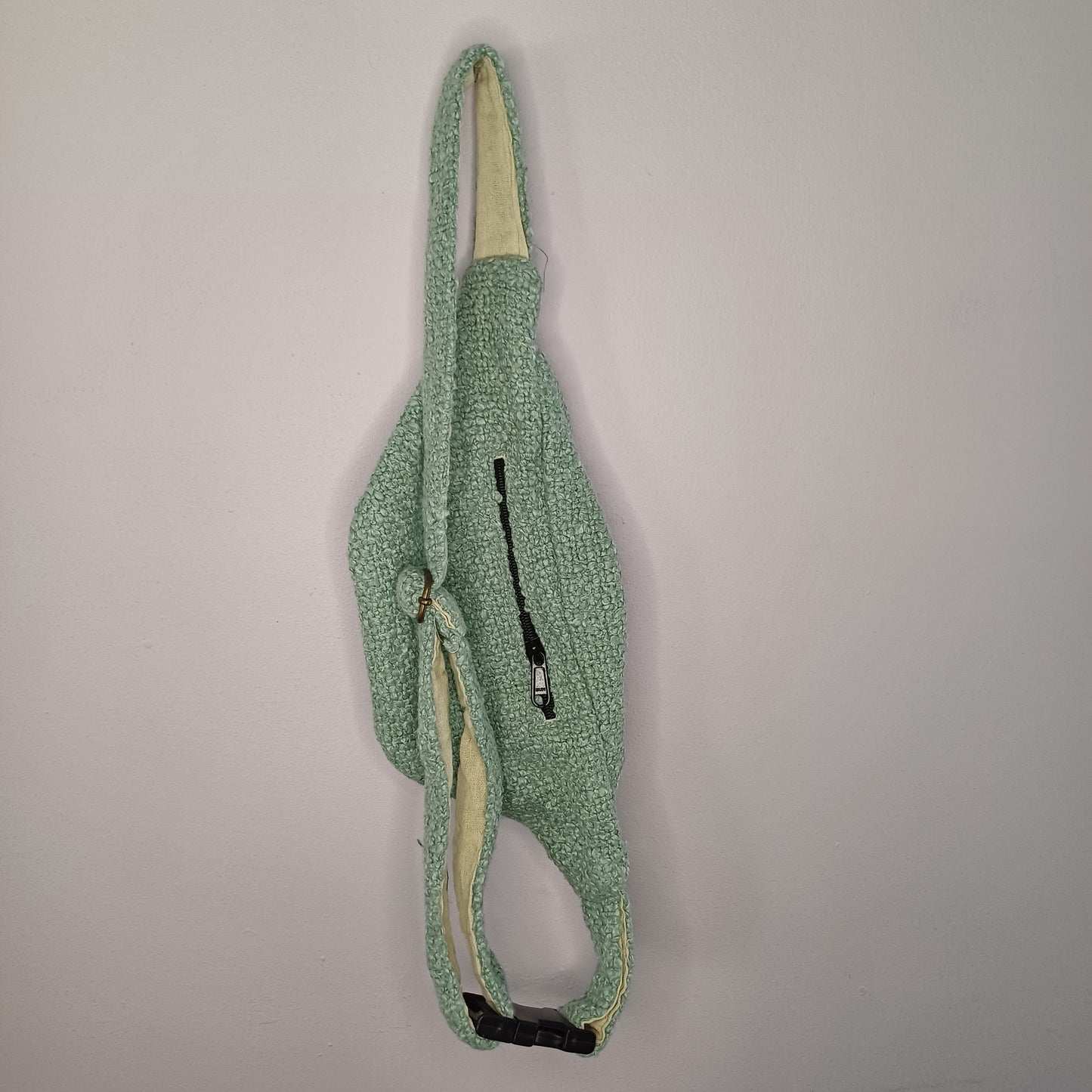 Teal Hemp/Jute Moon Bag