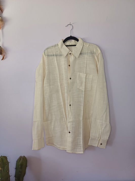 Cream Linen Shirt
