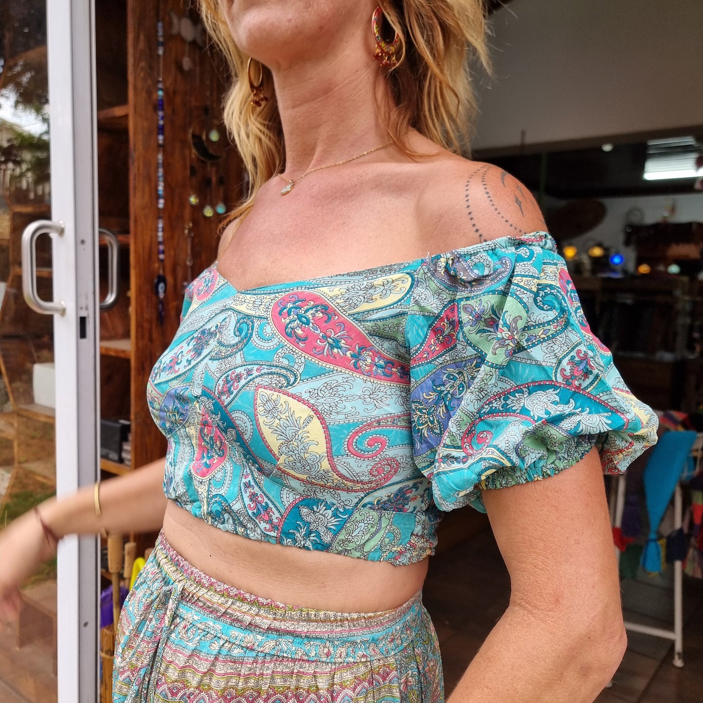 Blue Lagoon Silk Top
