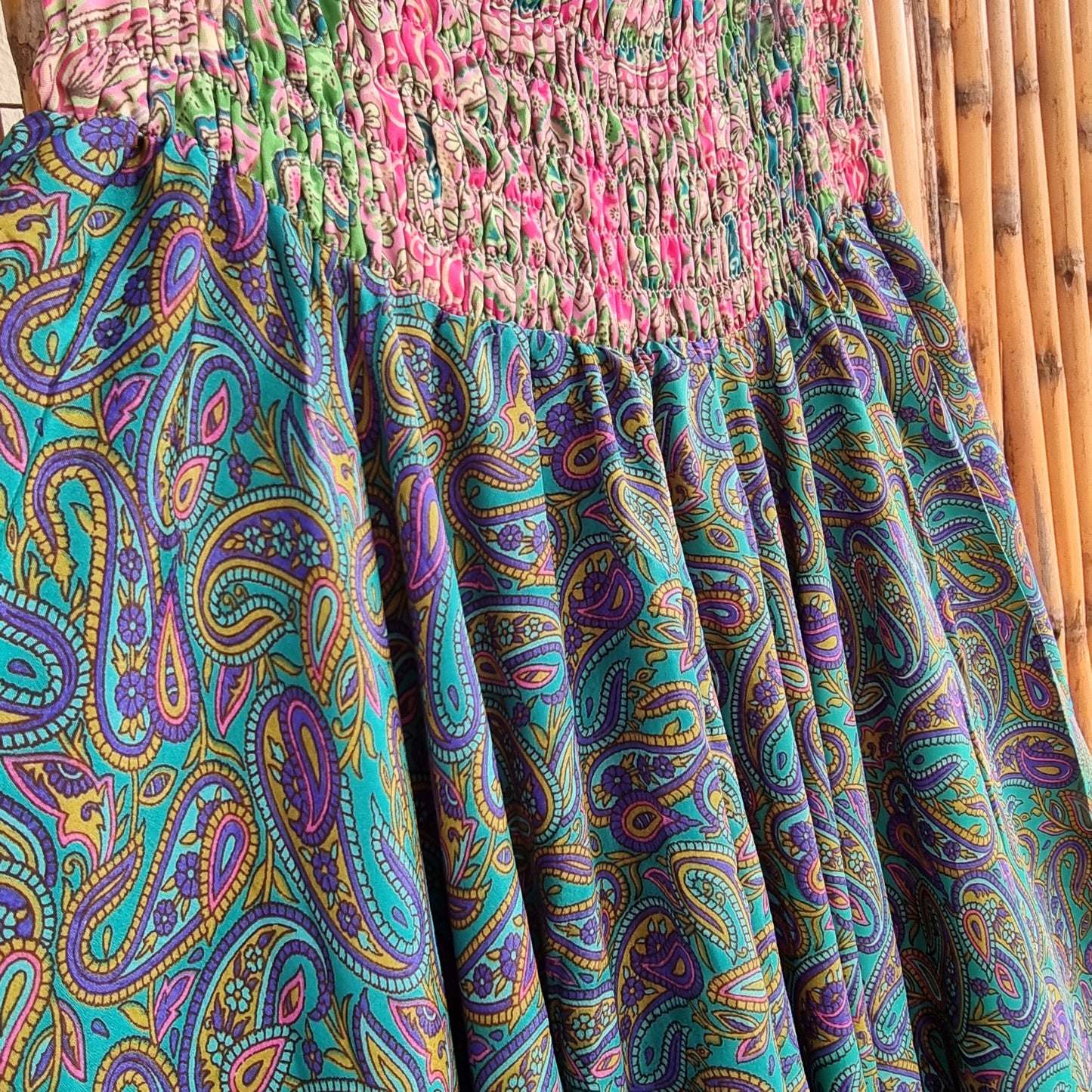 Rain-forest Jade Silk Umbrella Pants