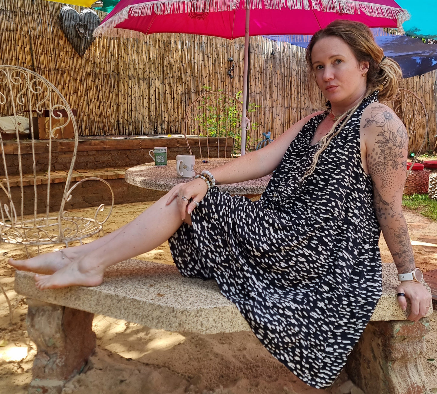Rippled River Short Dress