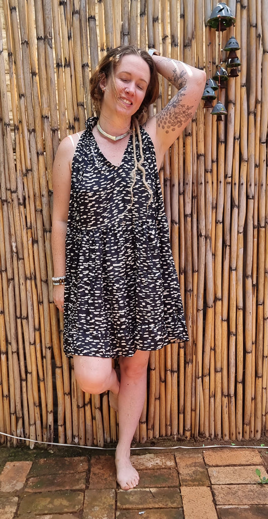 Rippled River Short Dress