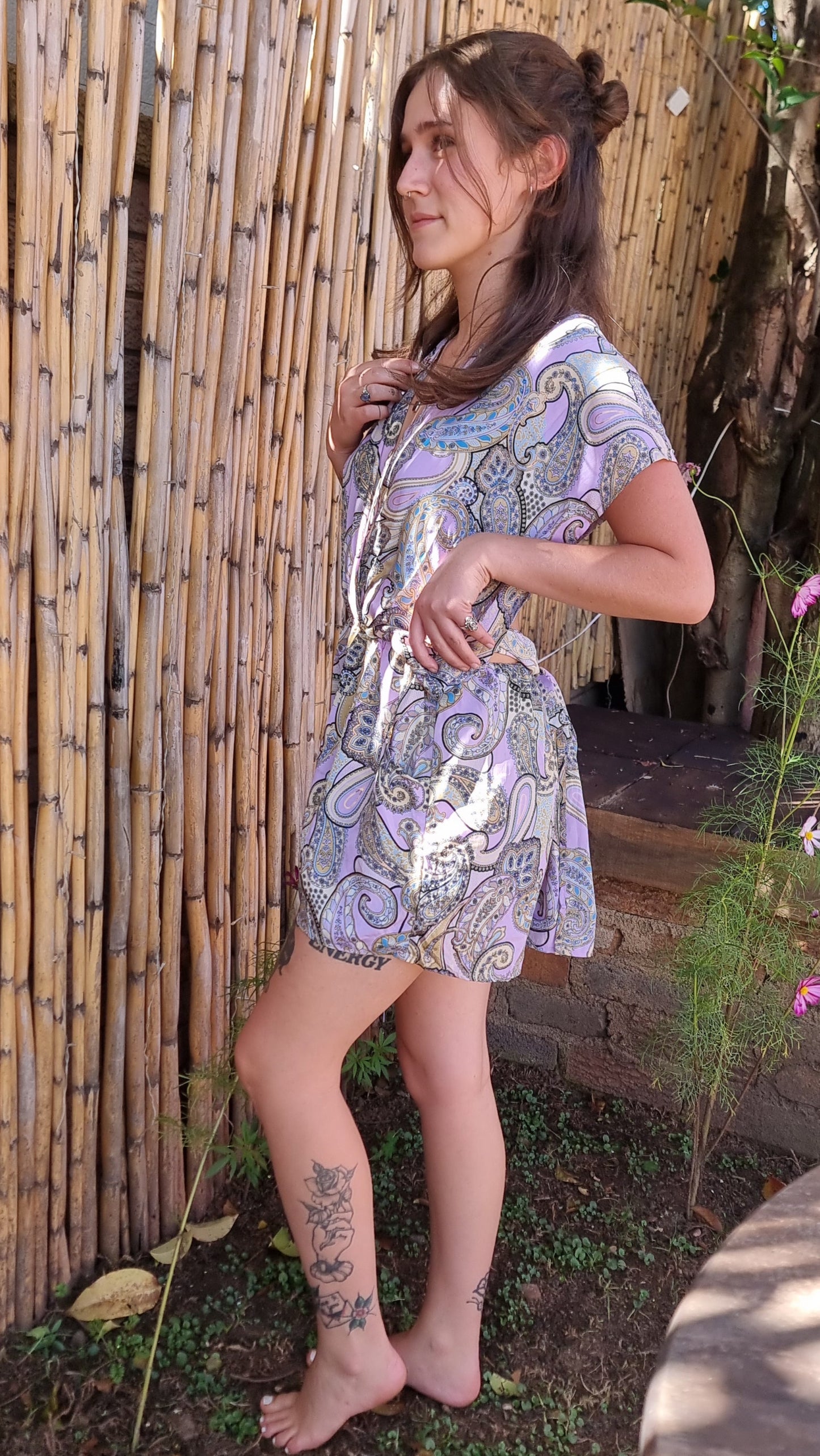 Misty Mirage Short Silk Jumpsuit