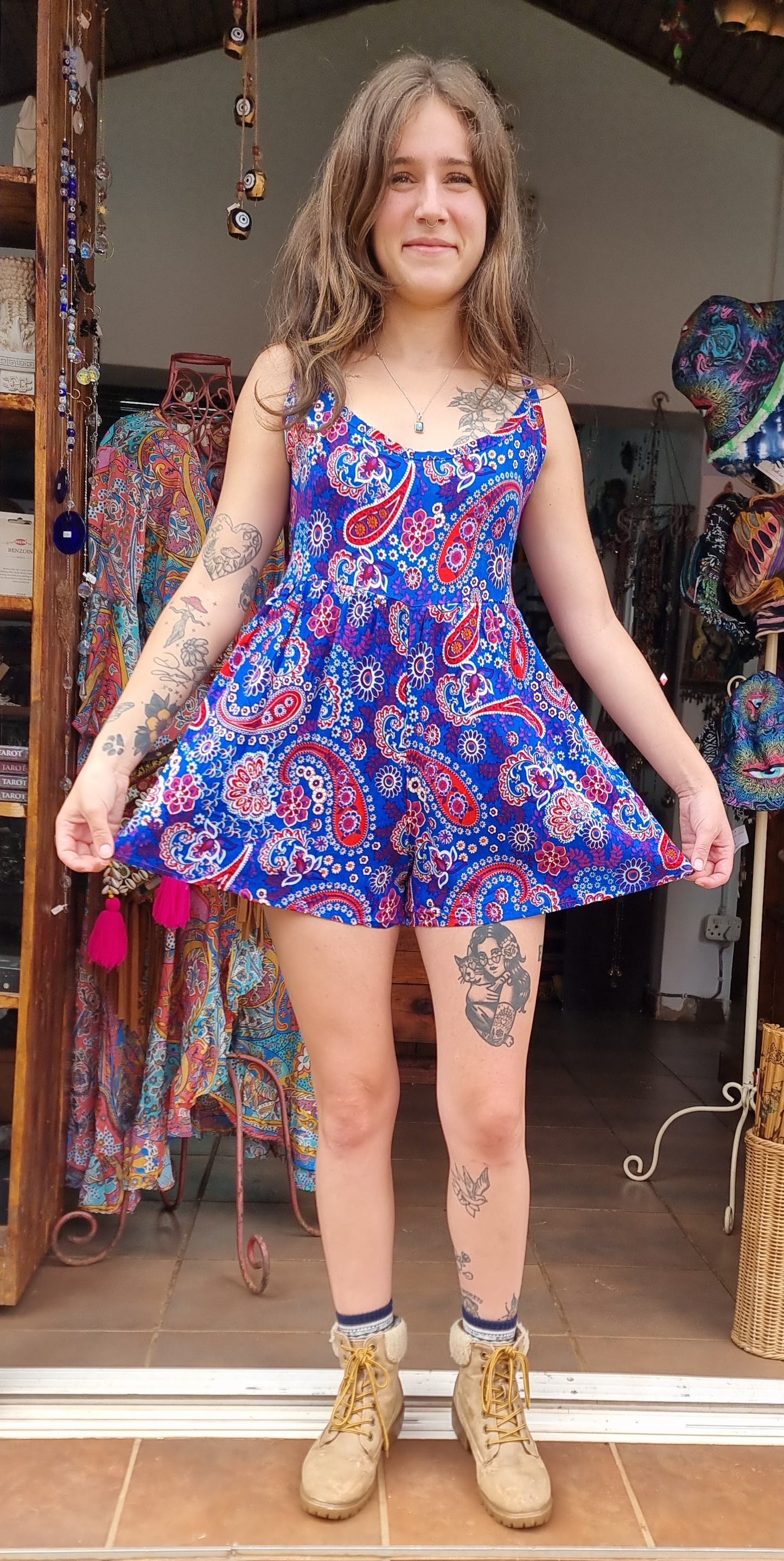 Aetheric Wave Short Silk Jumpsuit