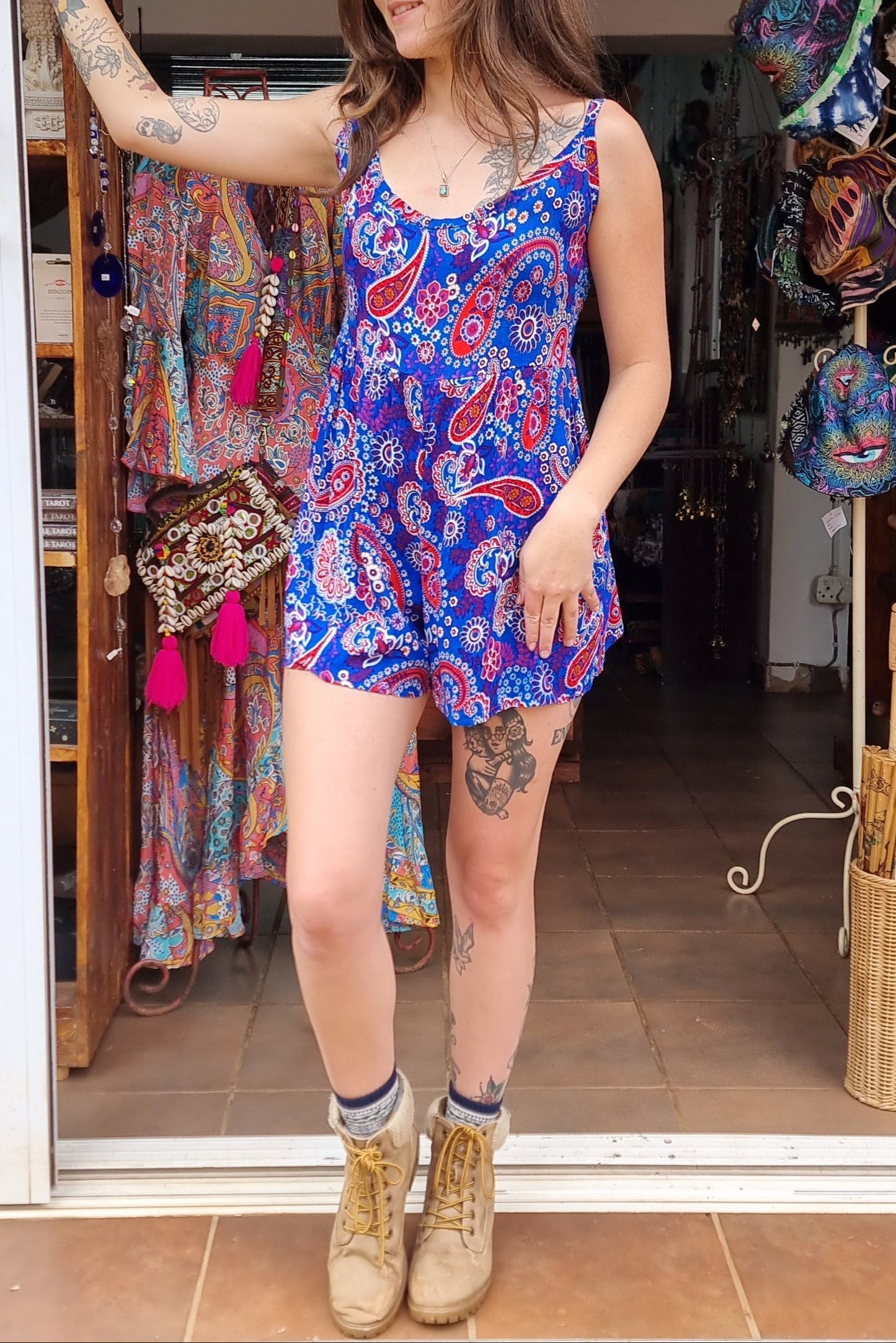 Aetheric Wave Short Silk Jumpsuit