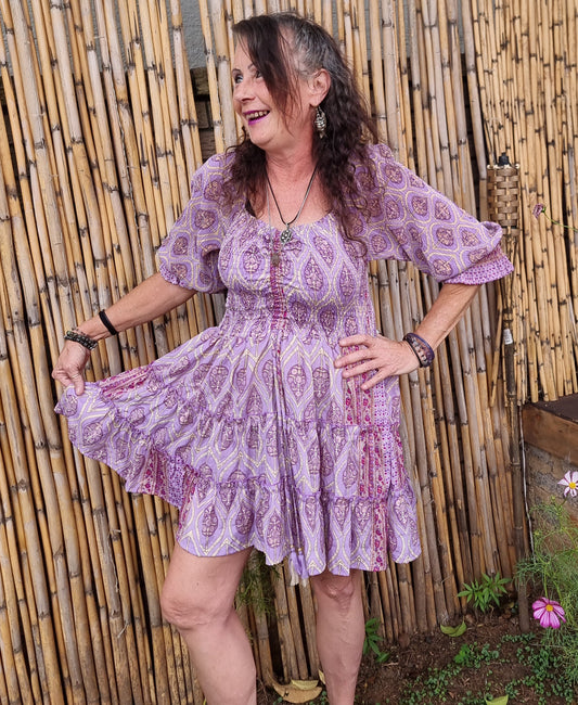 Heather's Healing Short Silk Dress