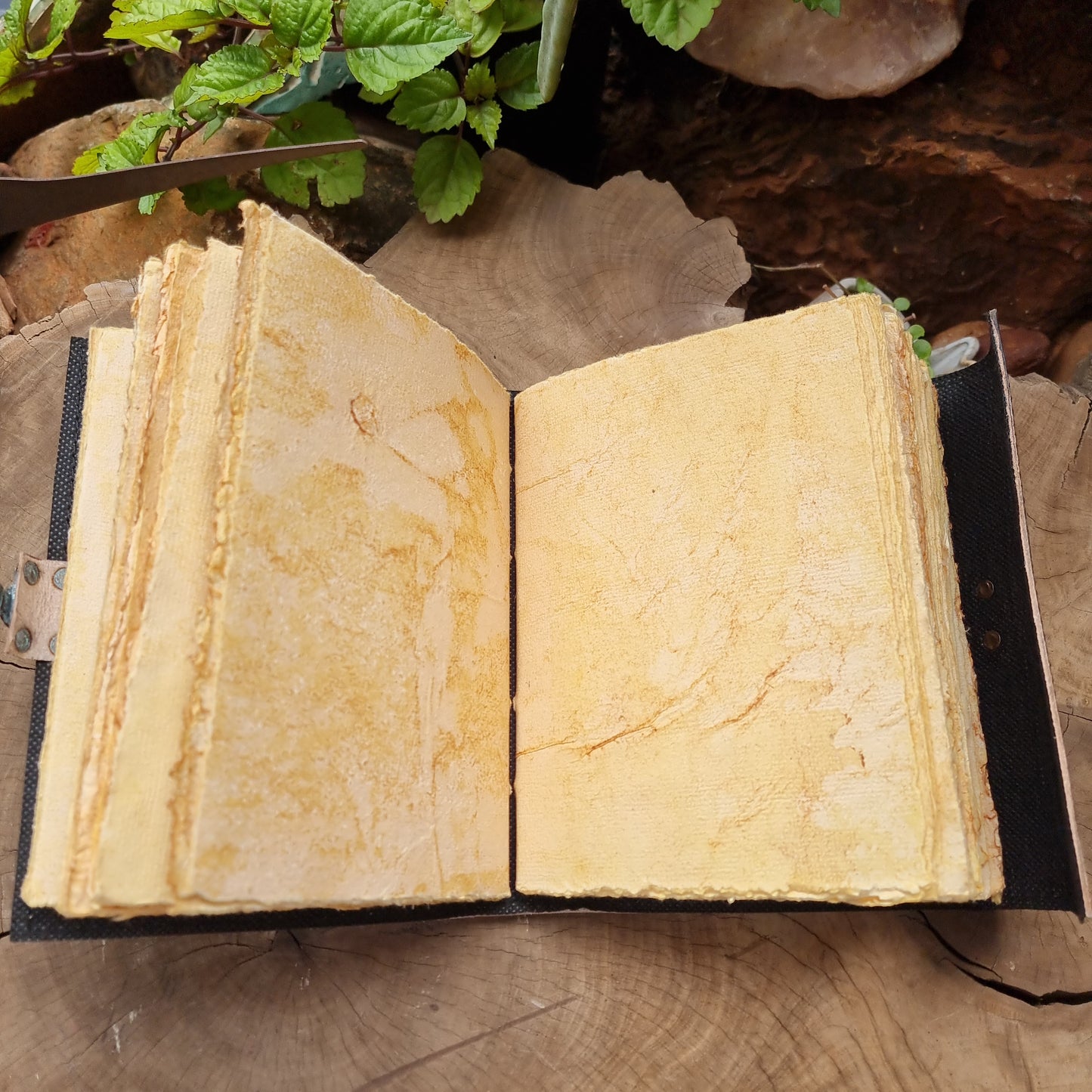 Sun & Moon Vintage Leather Journal