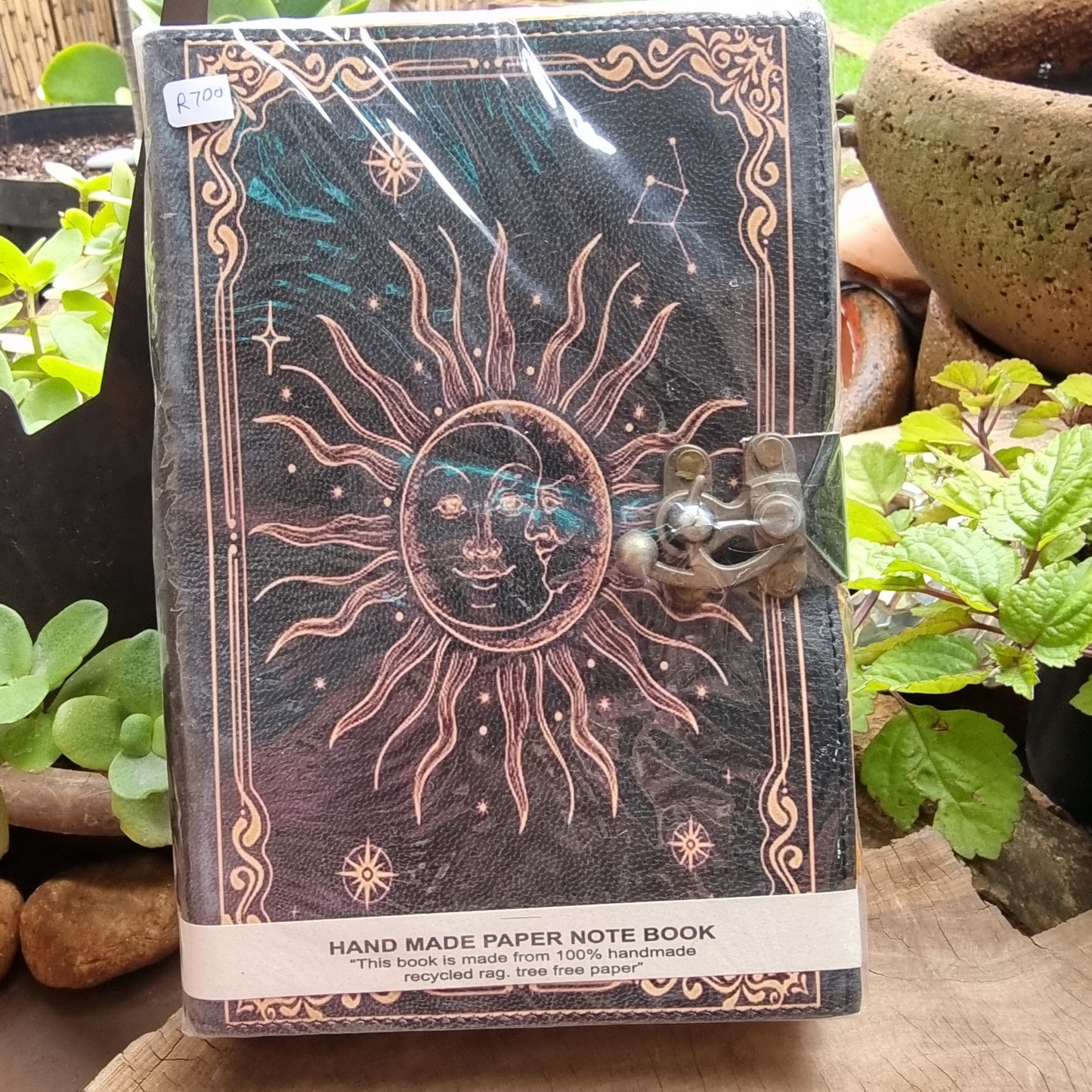 Sun & Moon Vintage Leather Journal