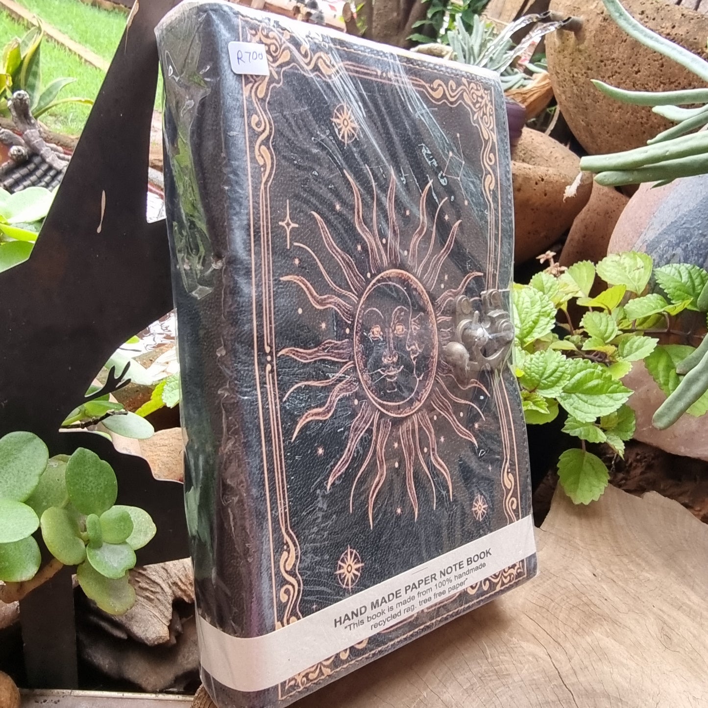 Sun & Moon Vintage Leather Journal