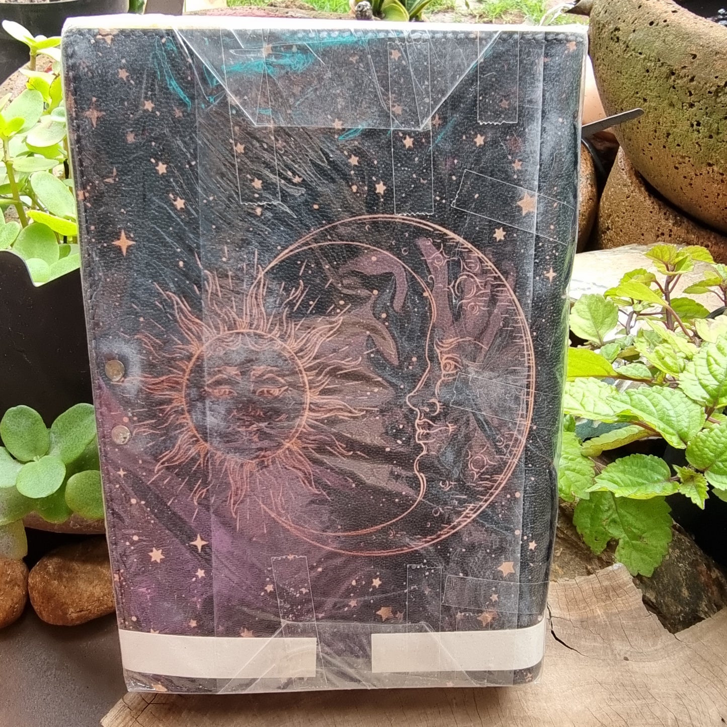 Sun & Moon Vintage Leather Journal