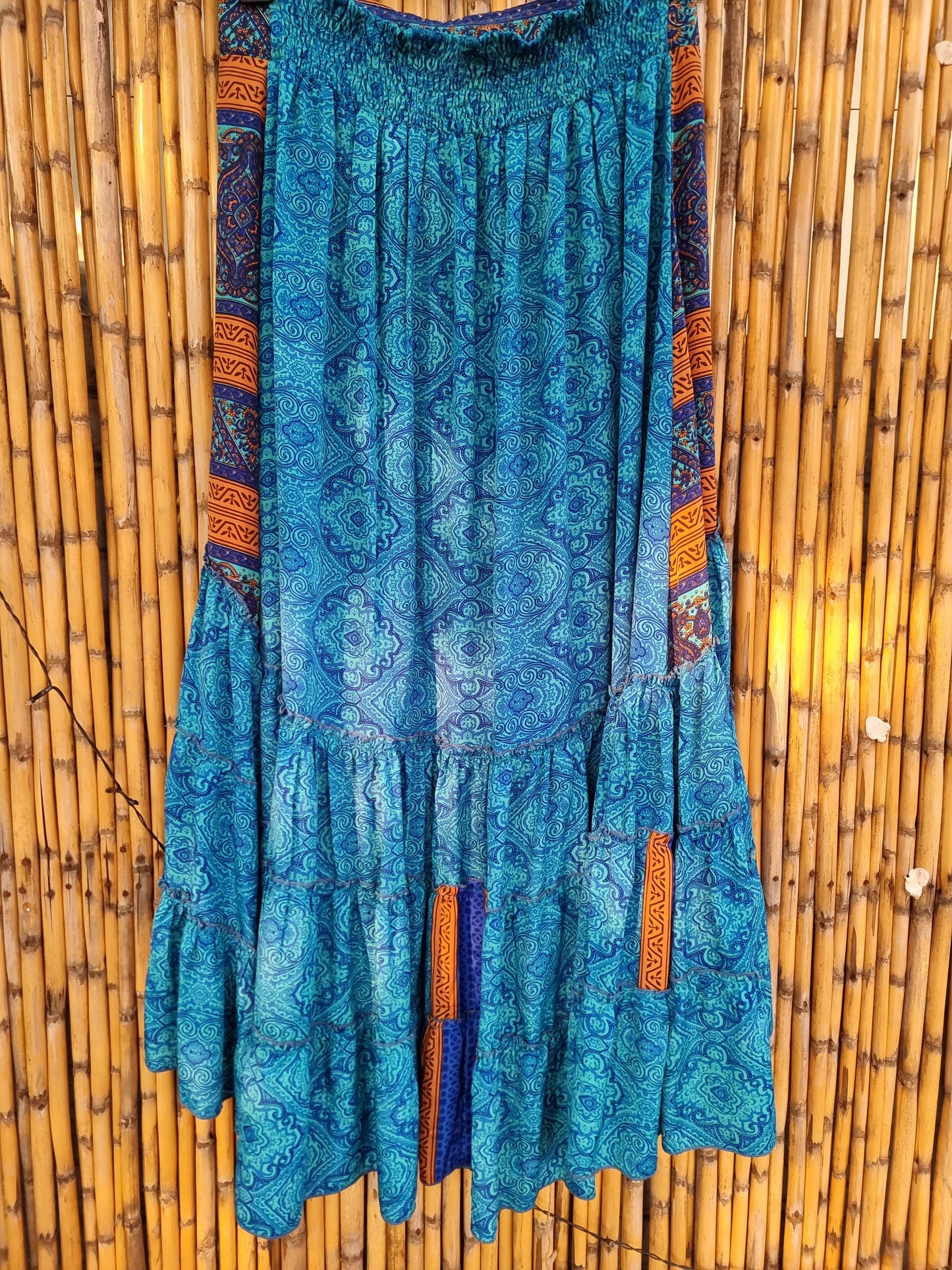 Blue Lotus Silk Skirt