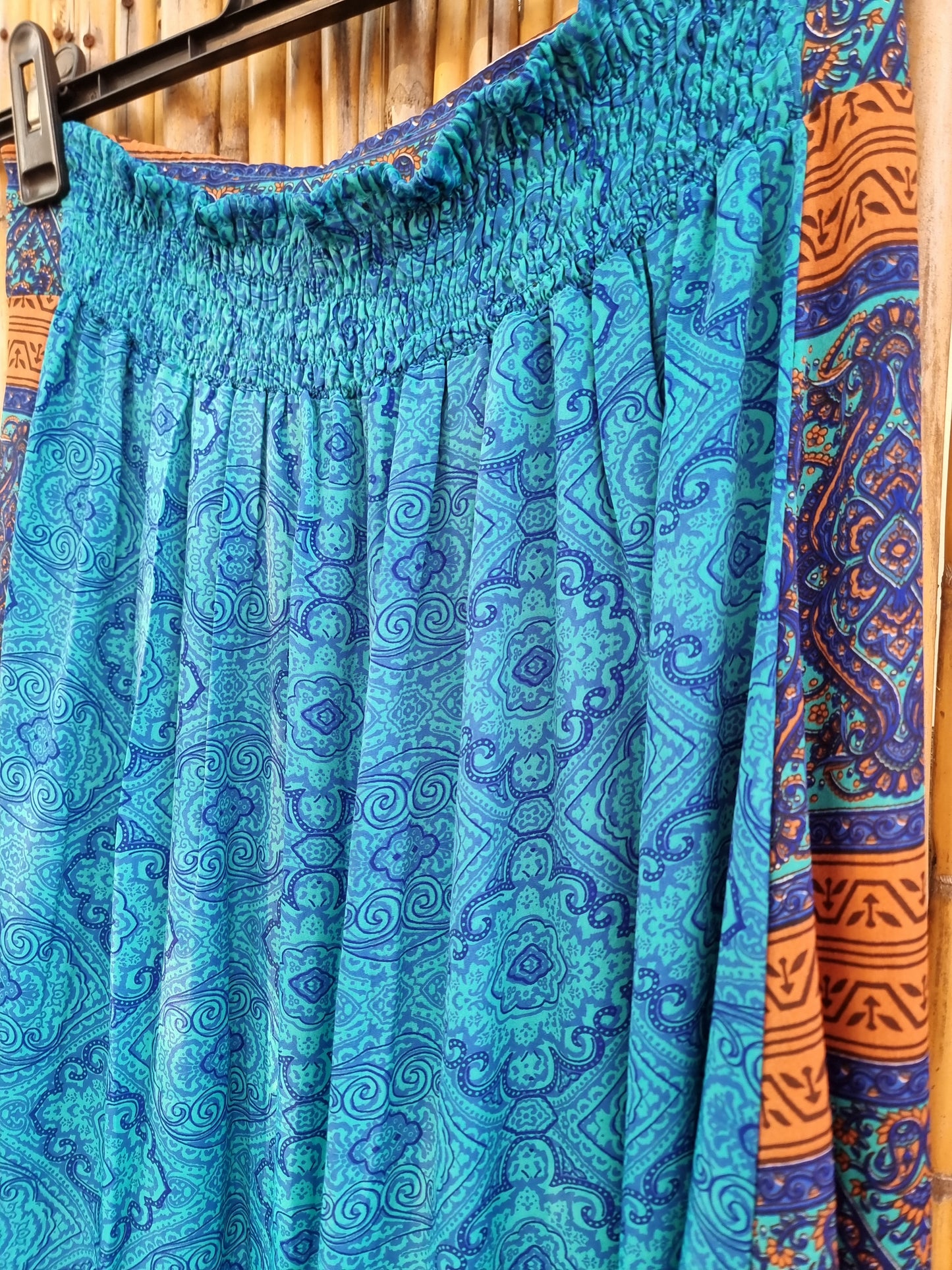 Blue Lotus Silk Skirt