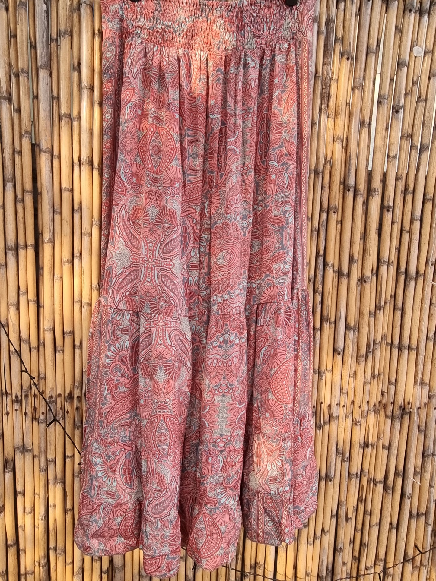 Silky Sunset Silk Skirt