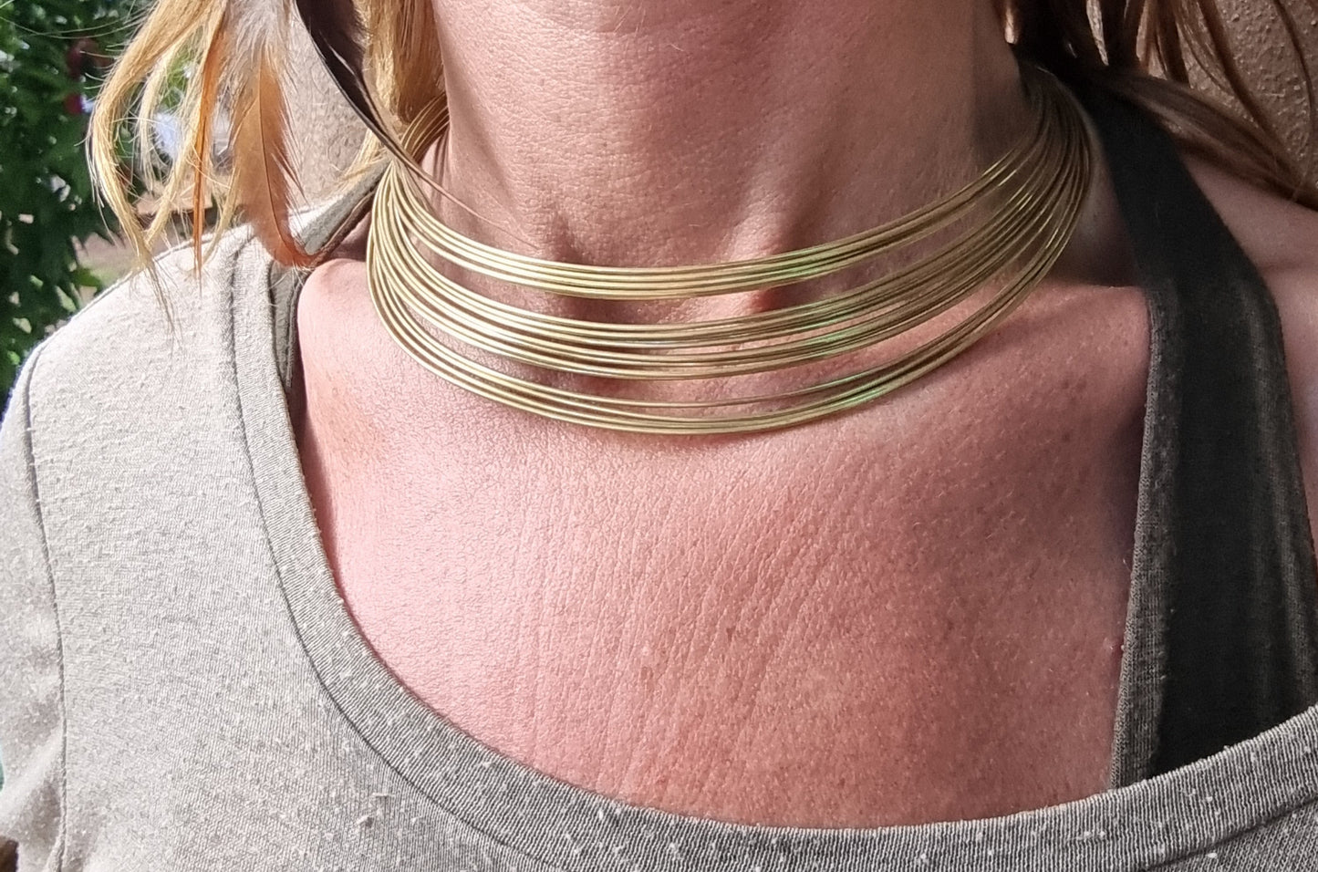 Brass Layered Choker