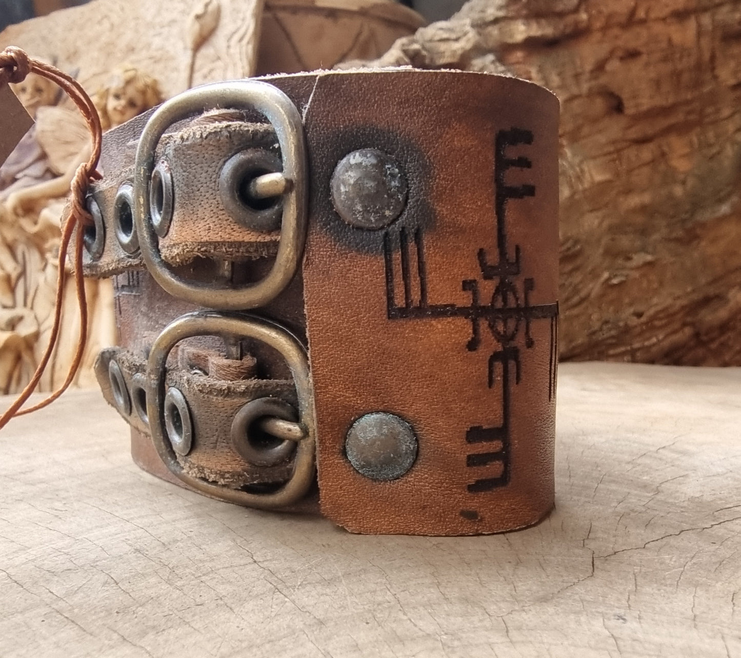 Nordic Leather Wrist Cuff