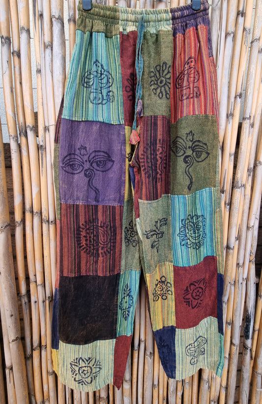 Nirvana Cotton Patchwork Pants (Medium)