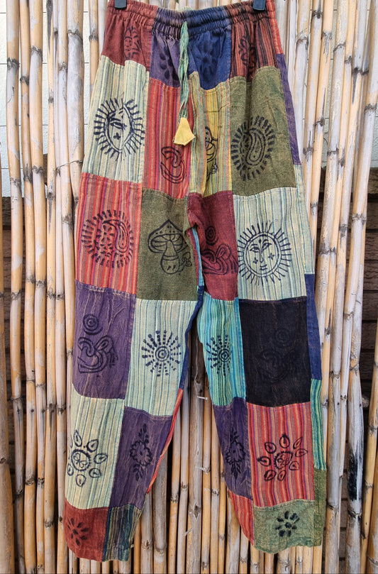 Druid's Cotton Patchwork Pants (Medium)