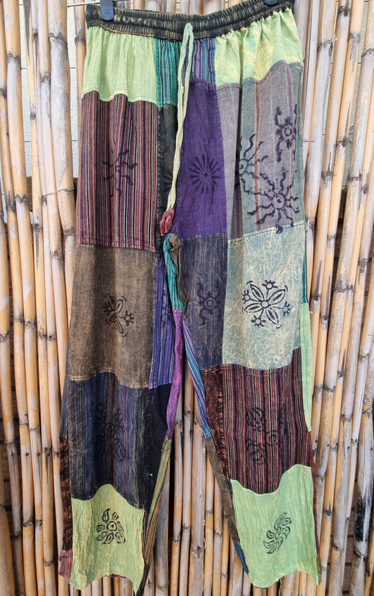 Lima Cotton Patchwork Pants (Medium)