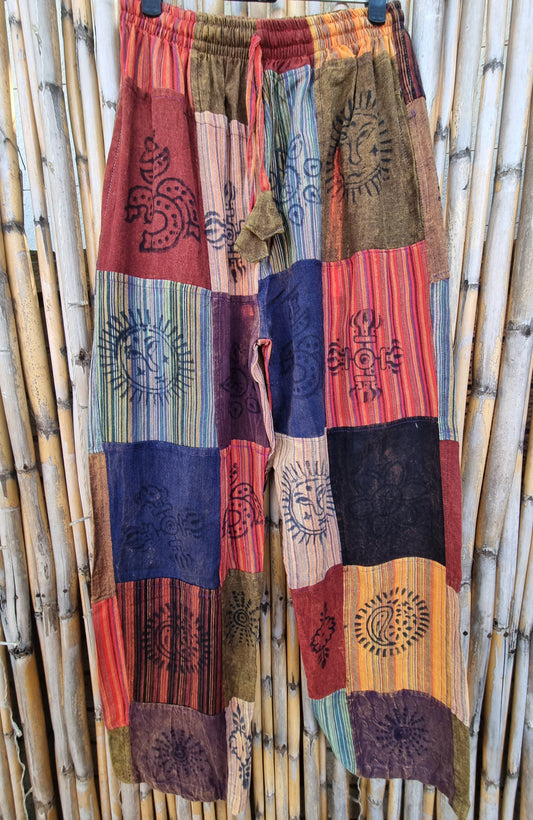 Ikigai Cotton Patchwork Pants (Medium)