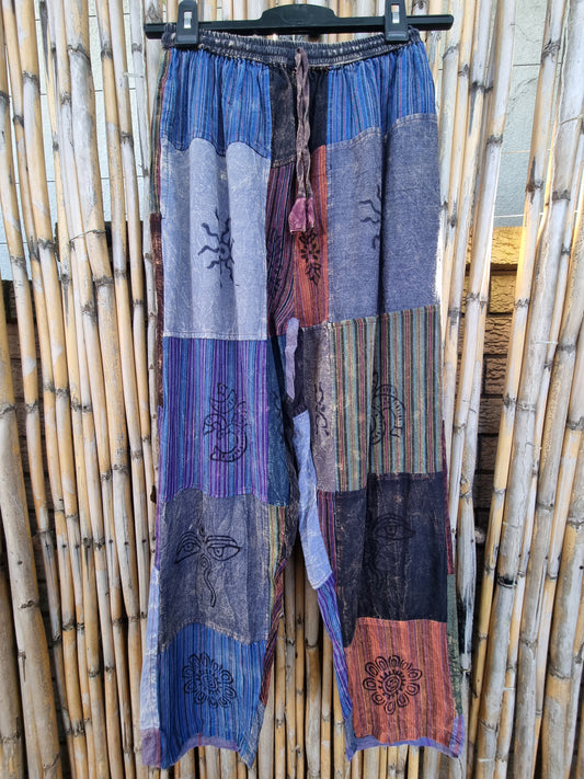 Chia Cotton Patchwork Pants (Medium)