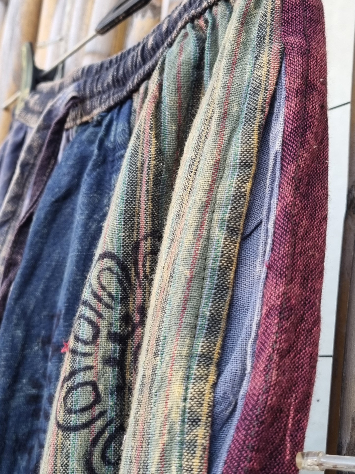Fluorite Cotton Patchwork Pants (Medium)