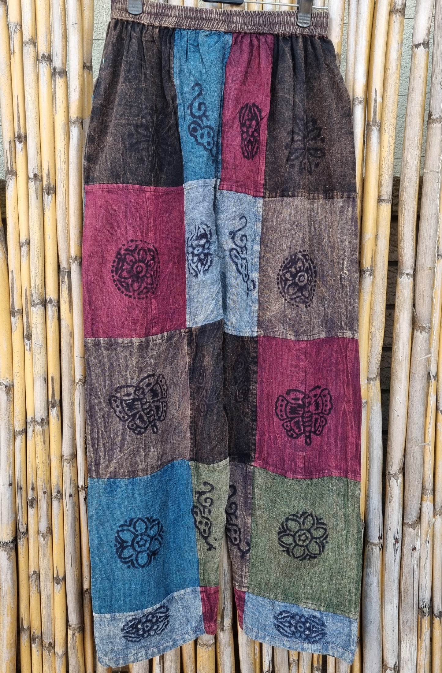 Labradorite Cotton Patchwork Pants (Medium)