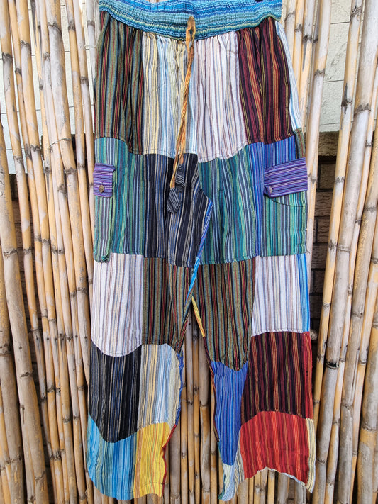 Druid's Dreamscape Cotton Patchwork Pants (3XL)