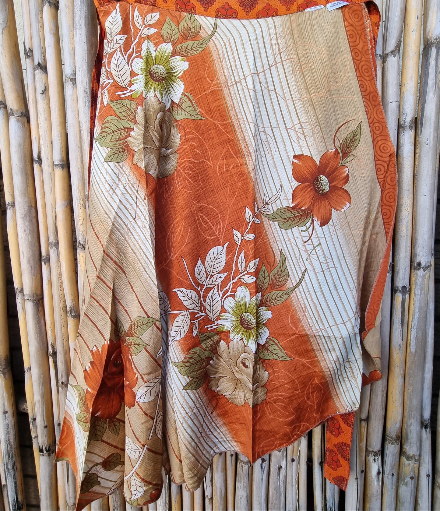 Tangerine Short Silk Skirt
