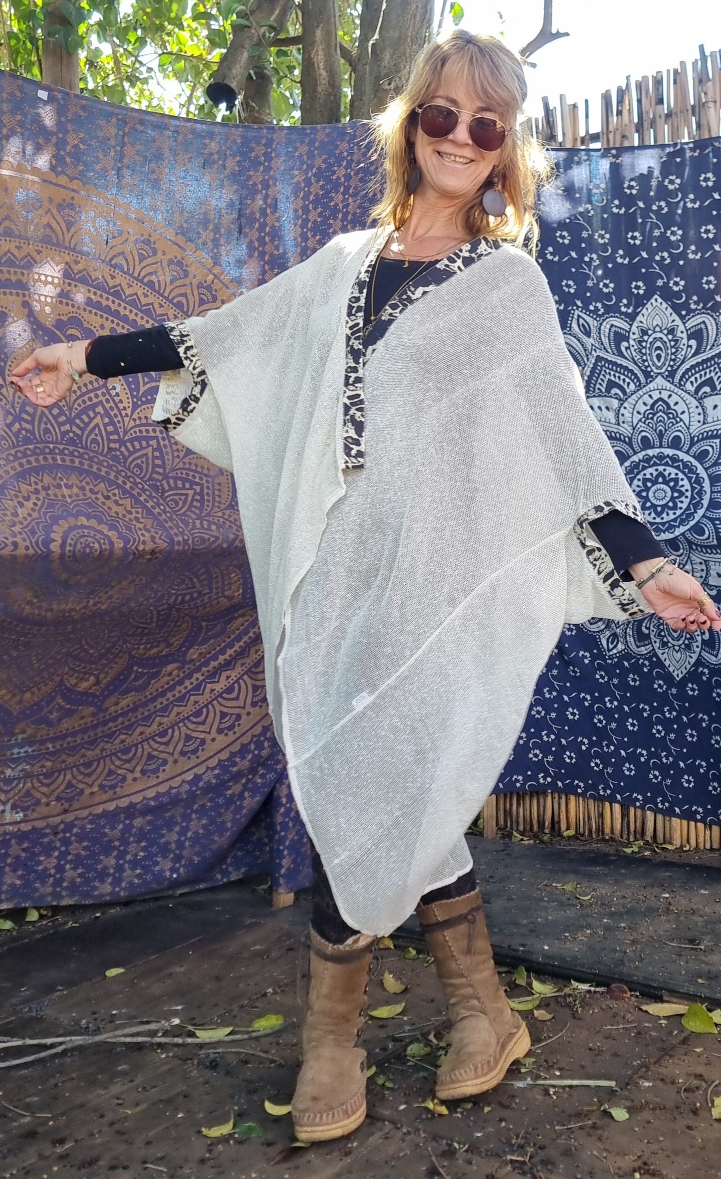 Cotton Mesh Tribal Kimono (Various Colours)