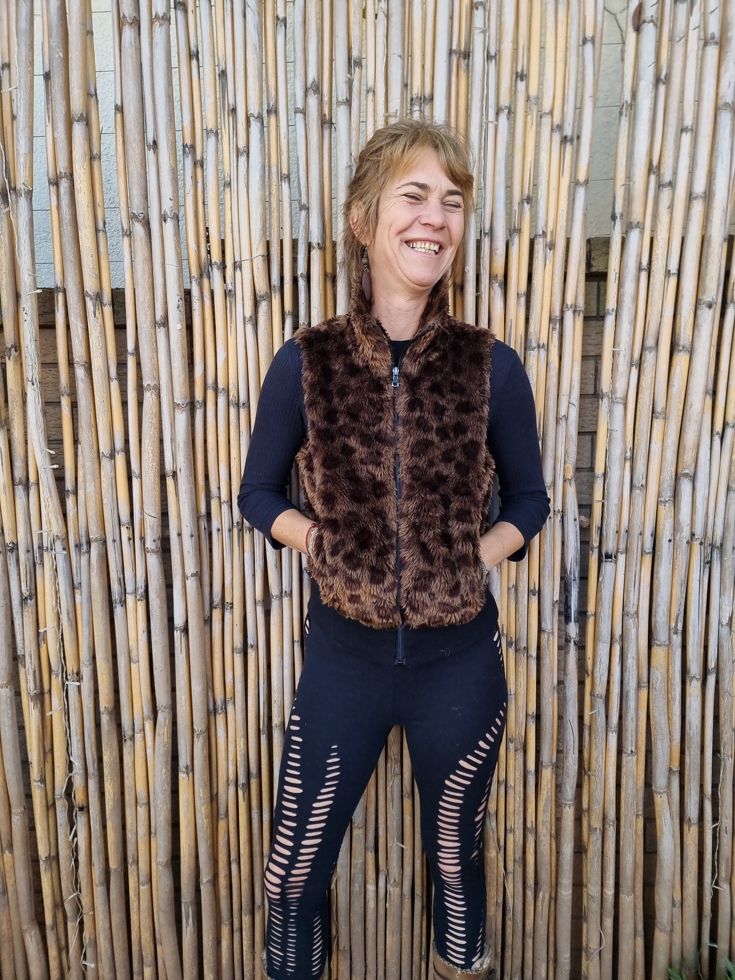 Lush Leopards Sleeveless Bespoke Coat