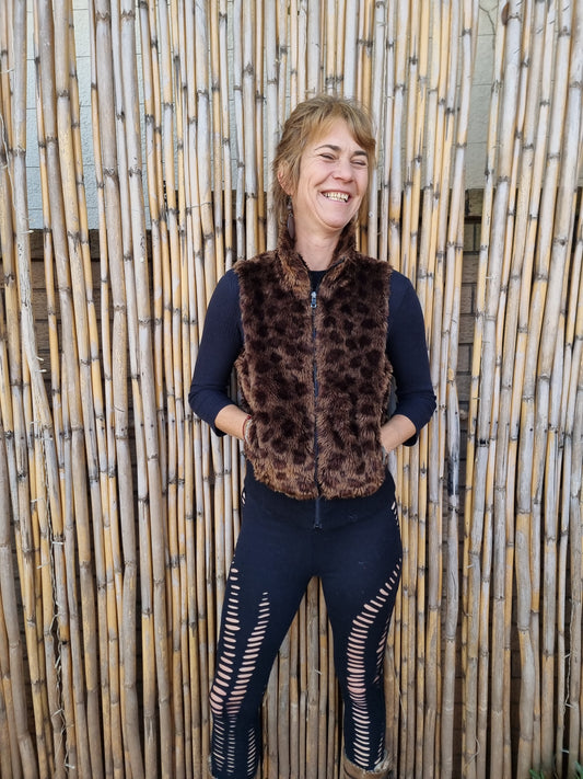 Lush Leopards Sleeveless Bespoke Coat