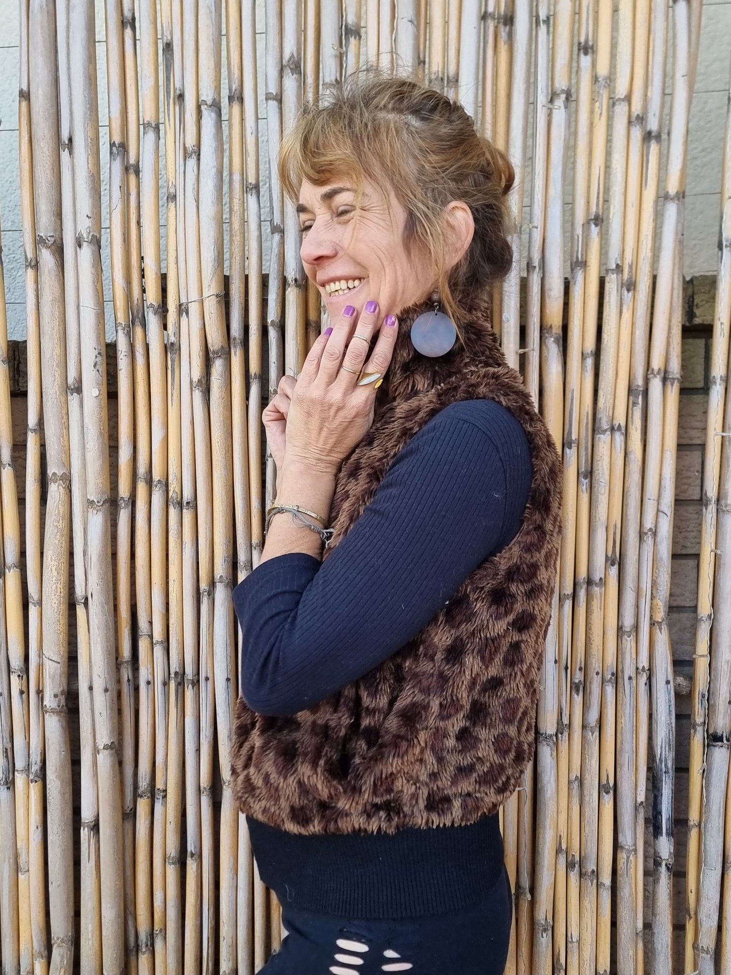 Lush Leopards Sleeveless Bespoke Coat