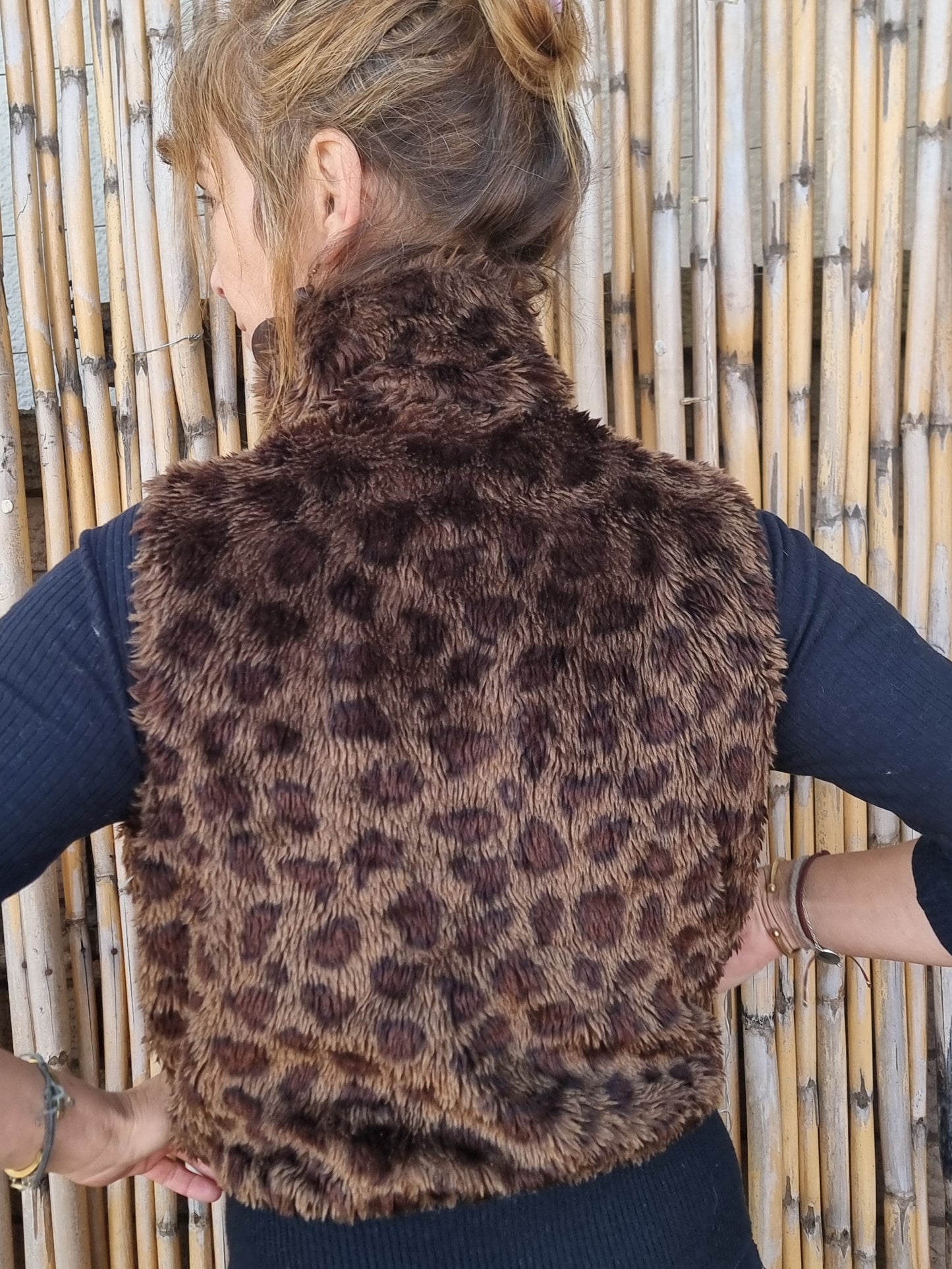 Lush Leopards Sleeveless Bespoke Coat