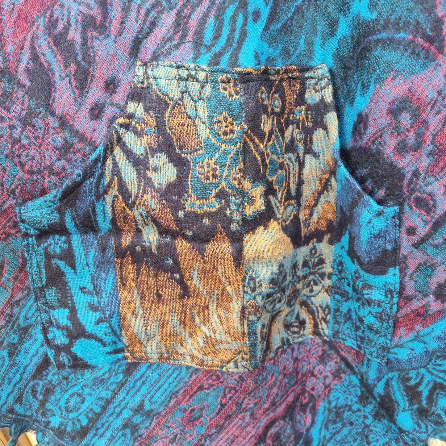 Blue Lagoon Woolen Poncho