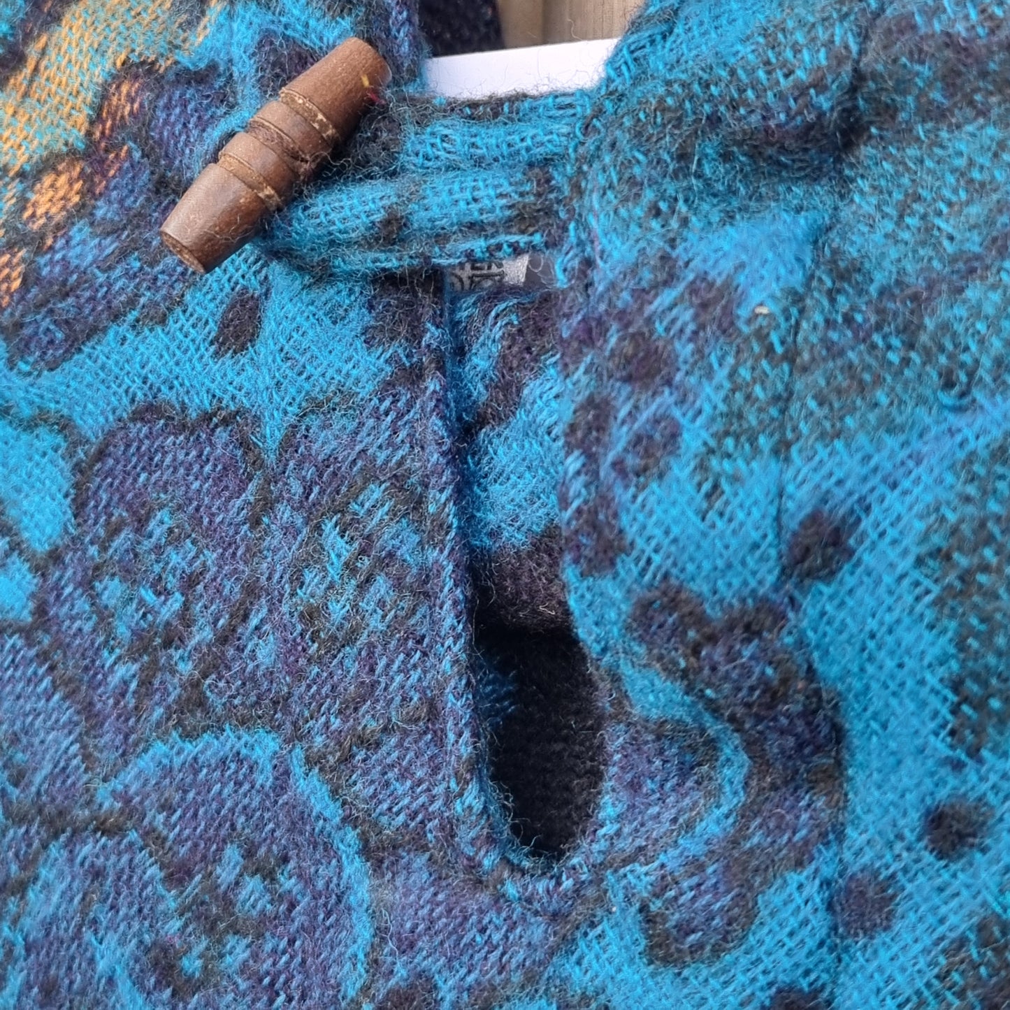 Blue Lagoon Woolen Poncho