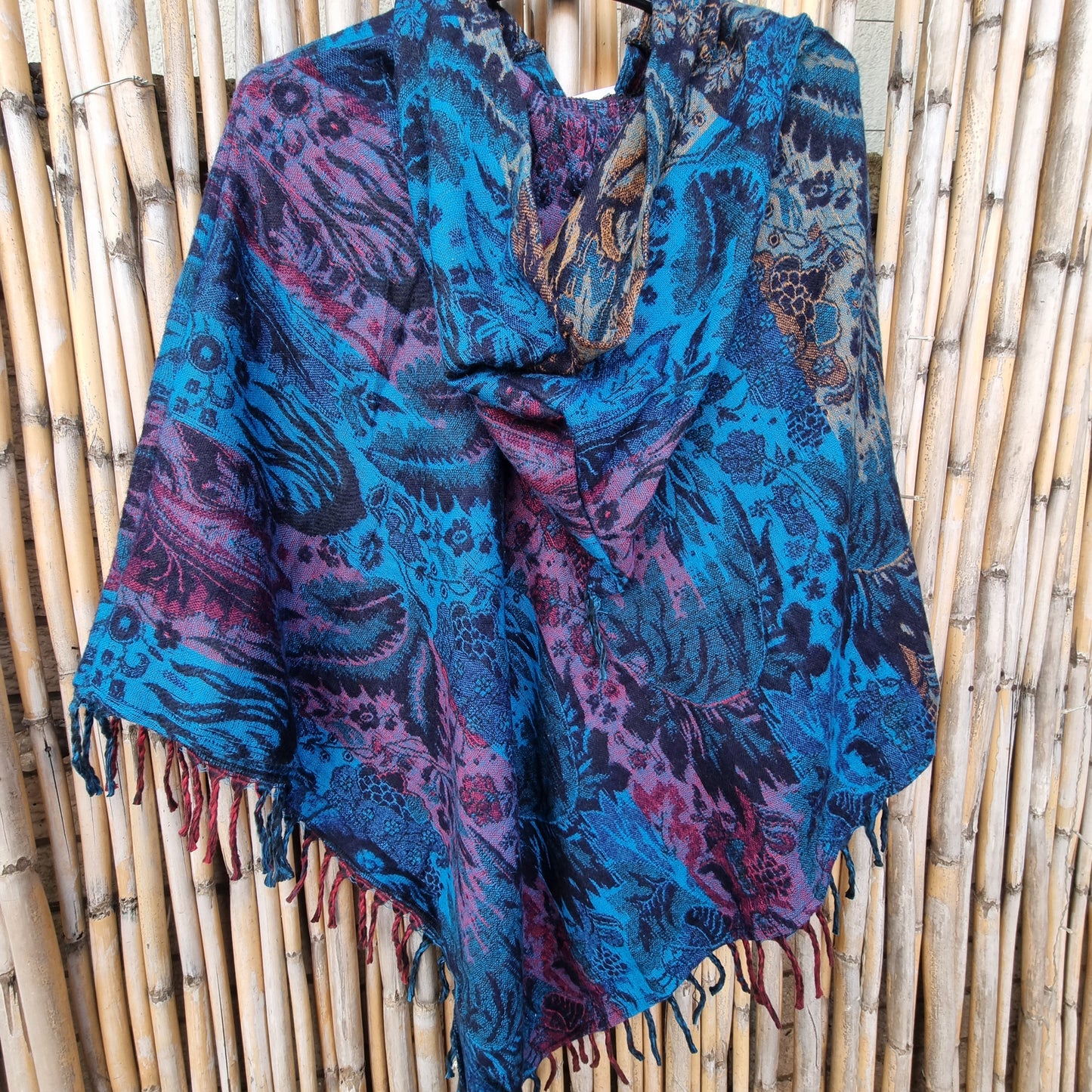 Blue Lagoon Woolen Poncho