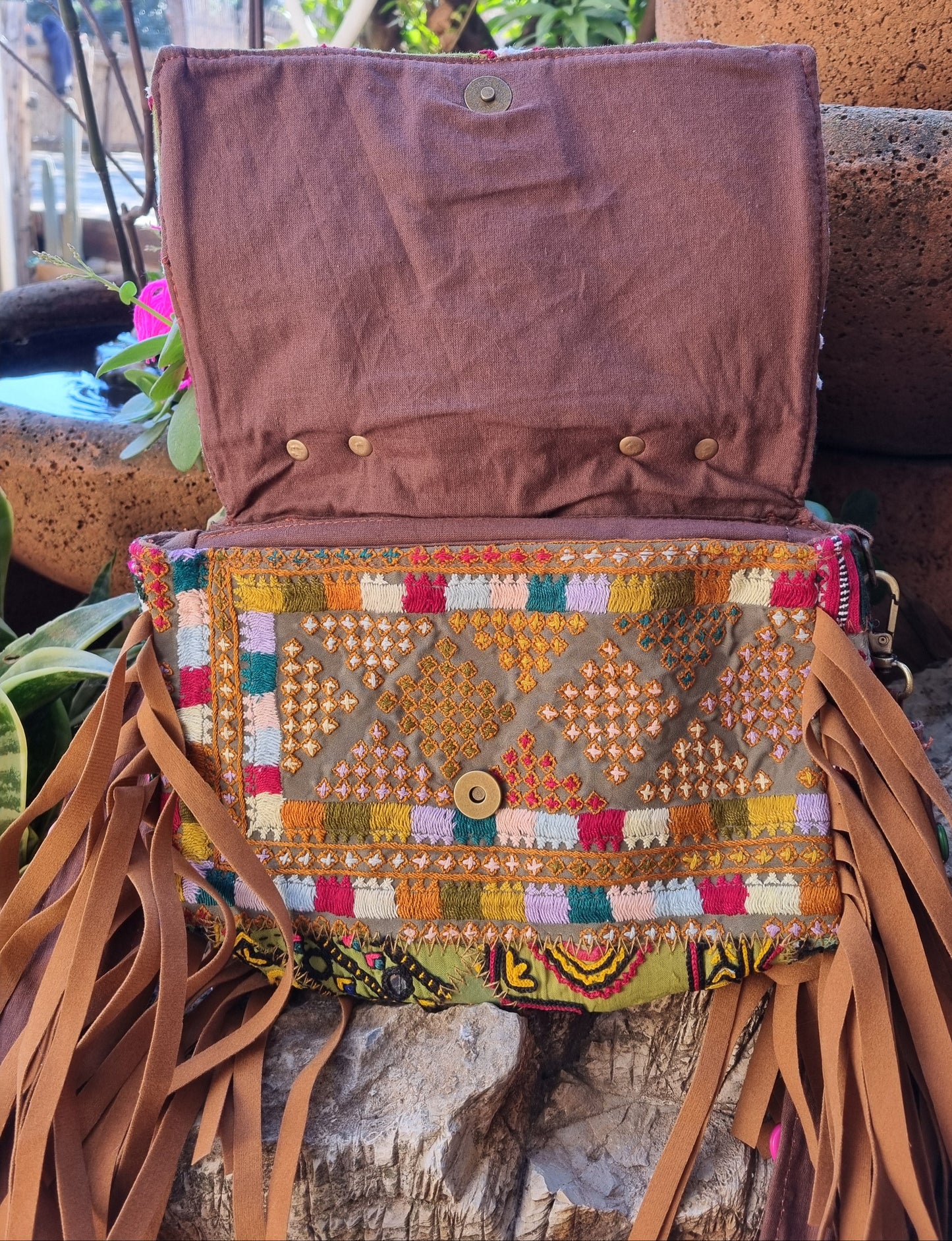 Cowrie Embroidered Handbag