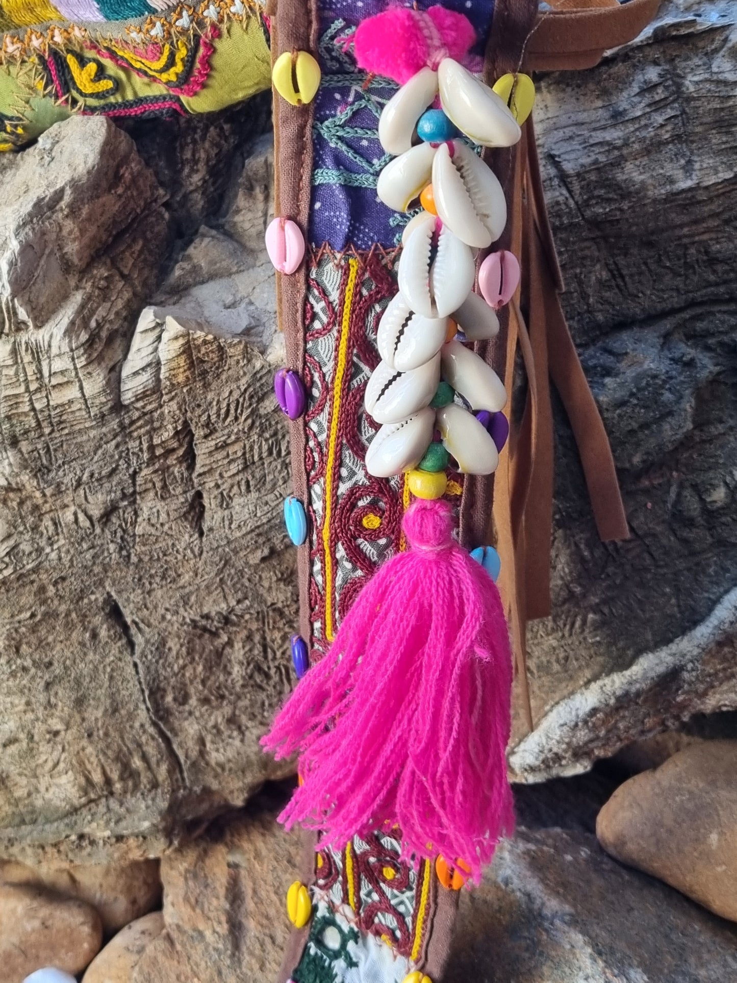 Cowrie Embroidered Handbag