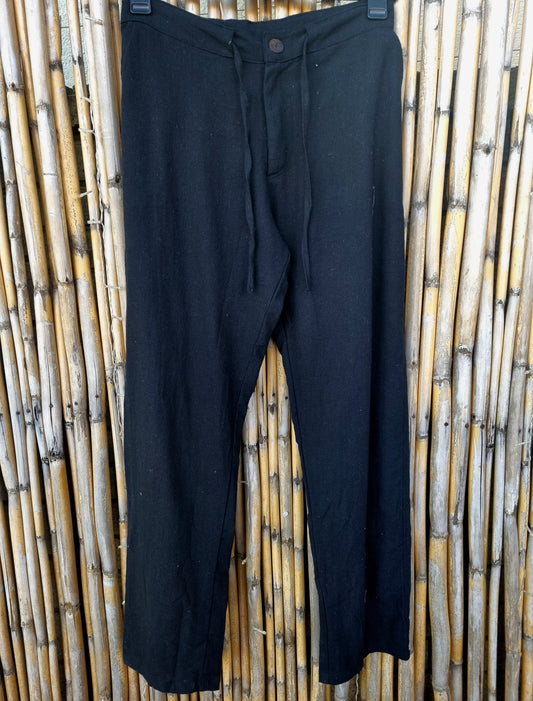 Cotton Plus Size Pants (Cream & Black)