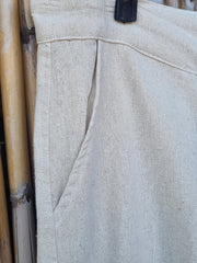 Cotton Plus Size Pants (Cream & Black)