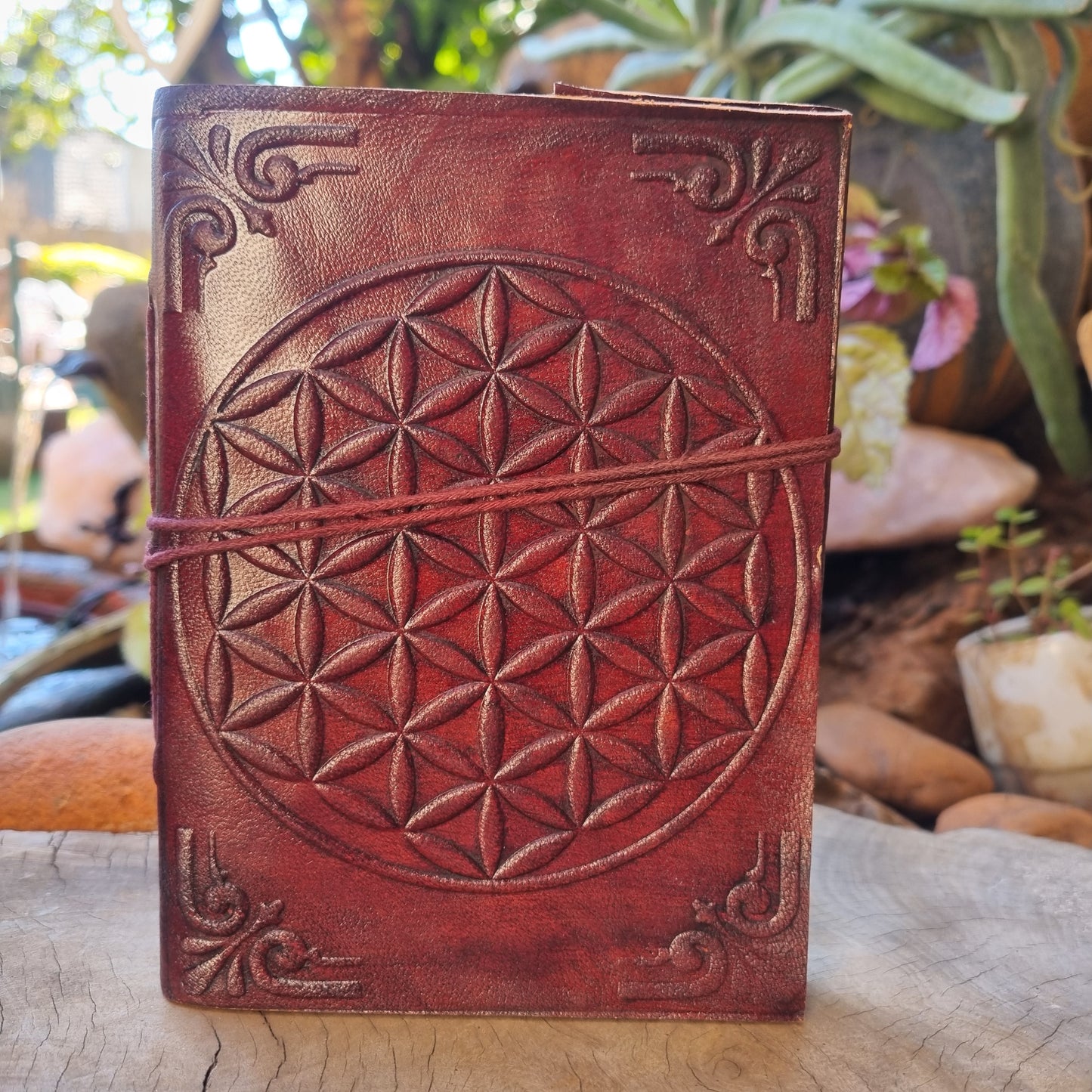 Flower Of Life Leather Journal