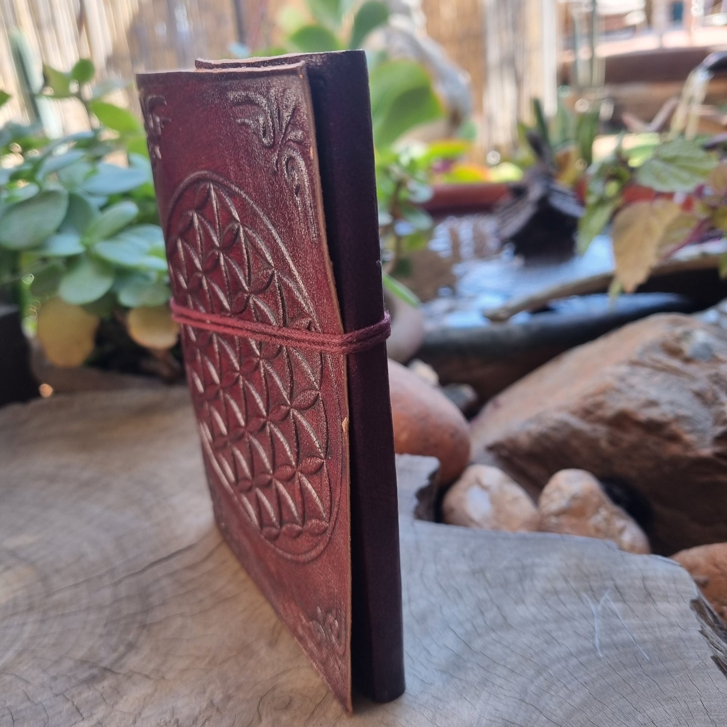 Flower Of Life Leather Journal