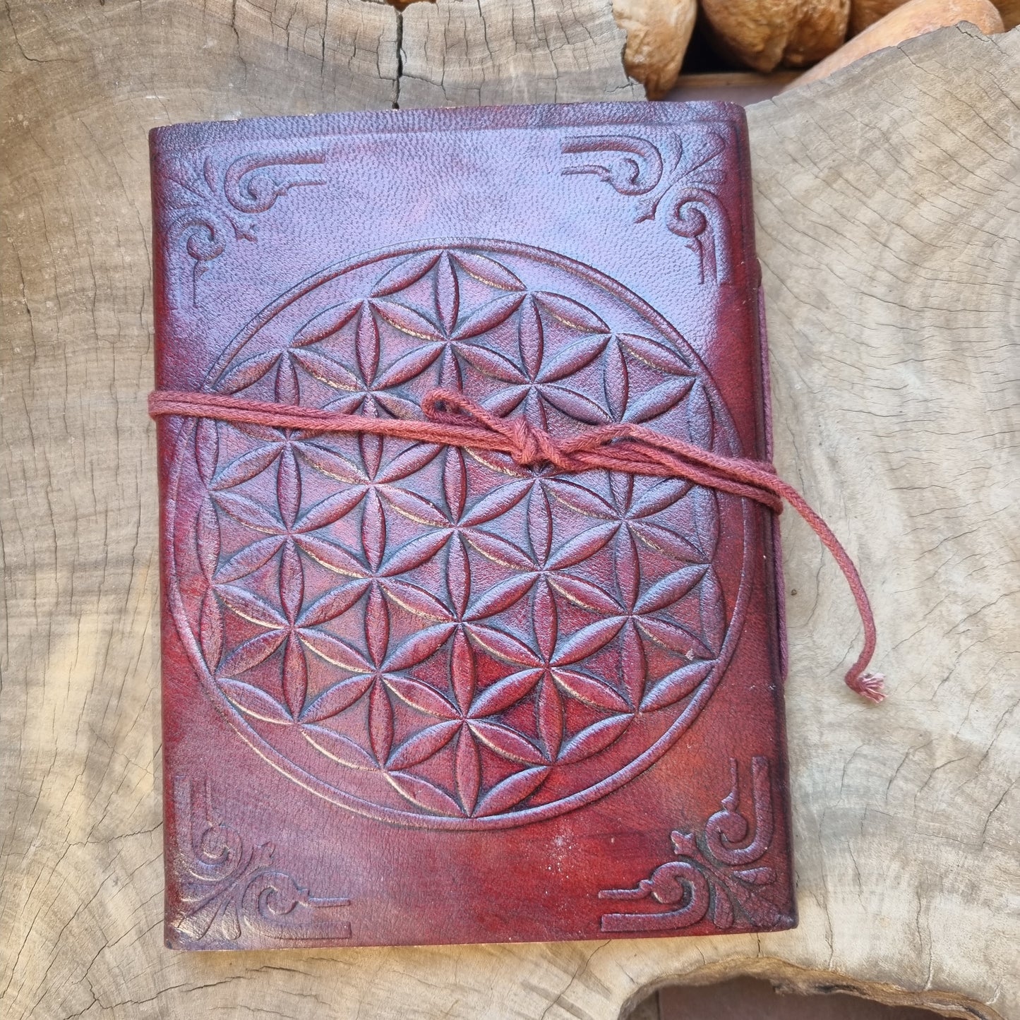 Flower Of Life Leather Journal