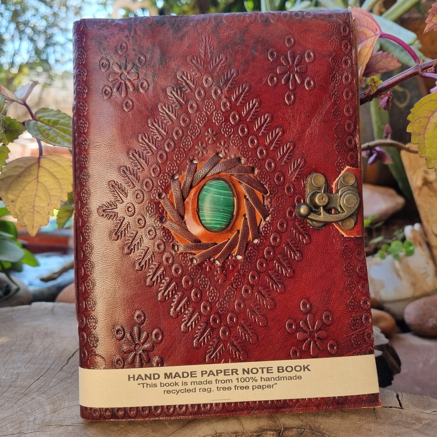 Malachite Leather Journal