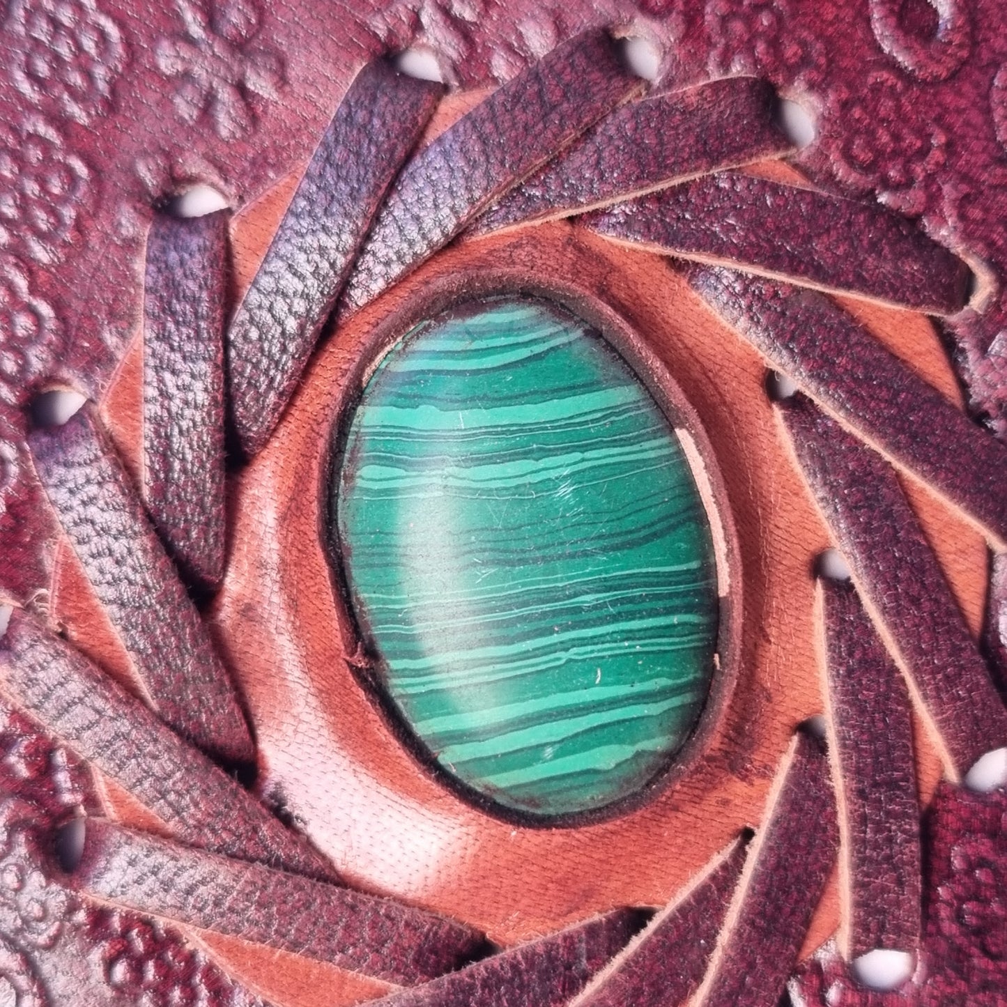 Malachite Leather Journal