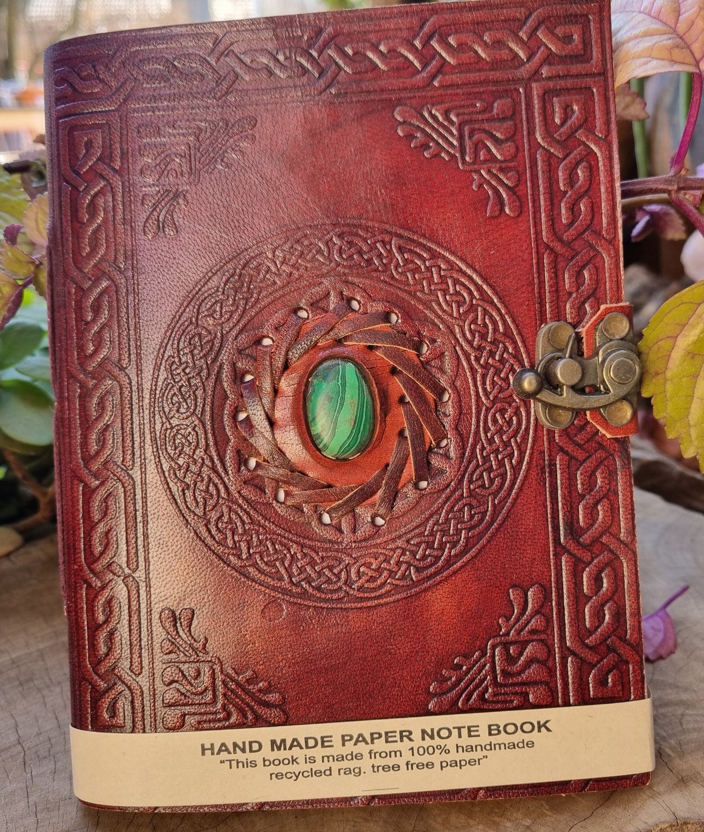 Malachite Leather Journal