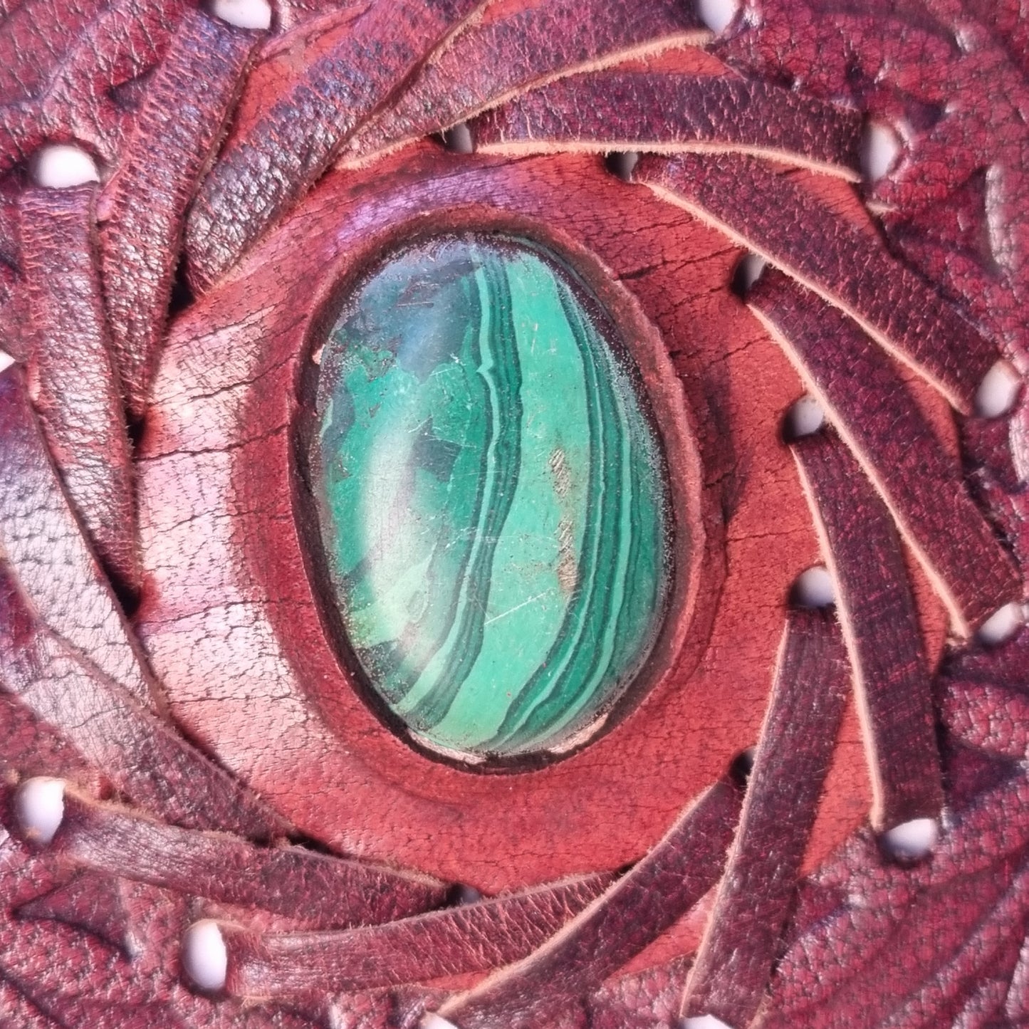 Malachite Leather Journal